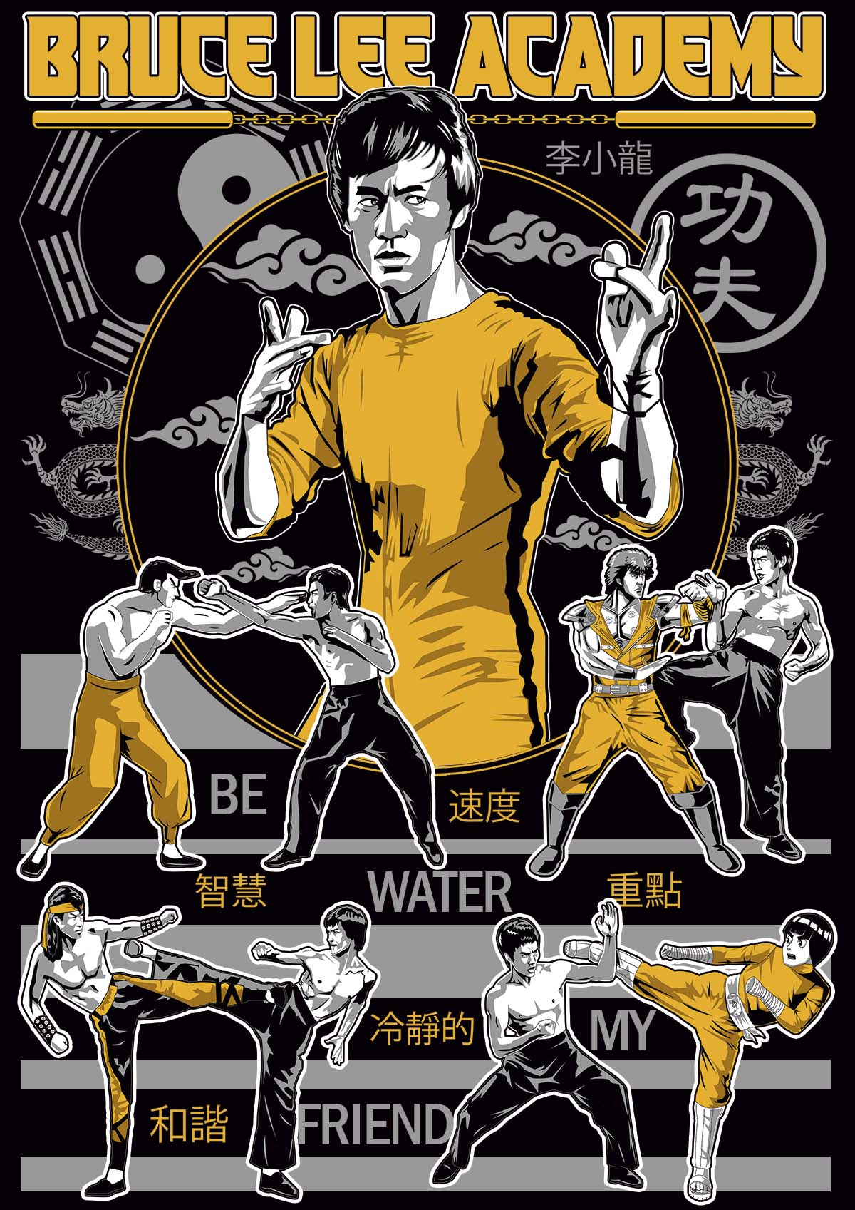 Camiseta Bruce Lee Academy