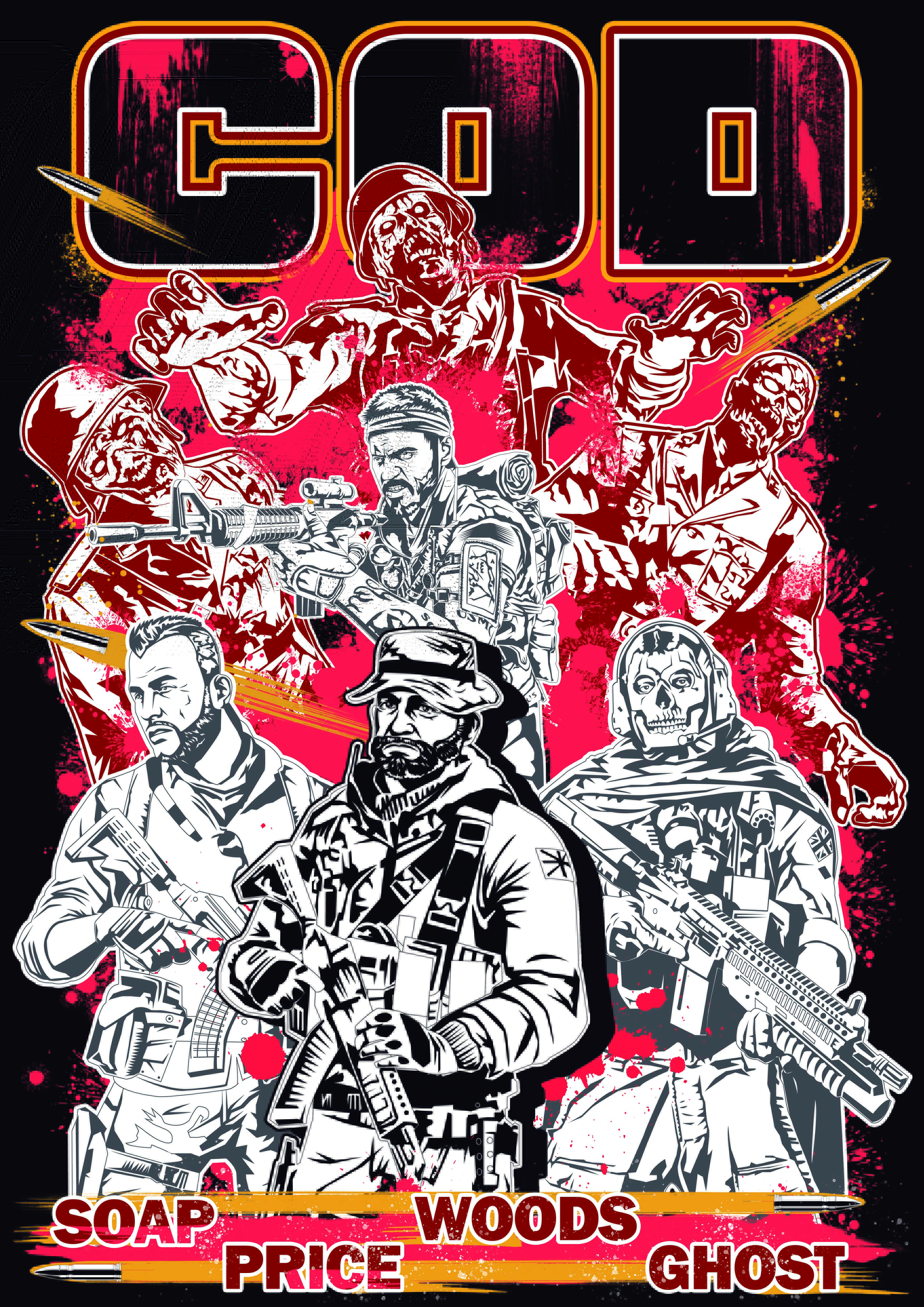 Camiseta Call of Duty Personagens