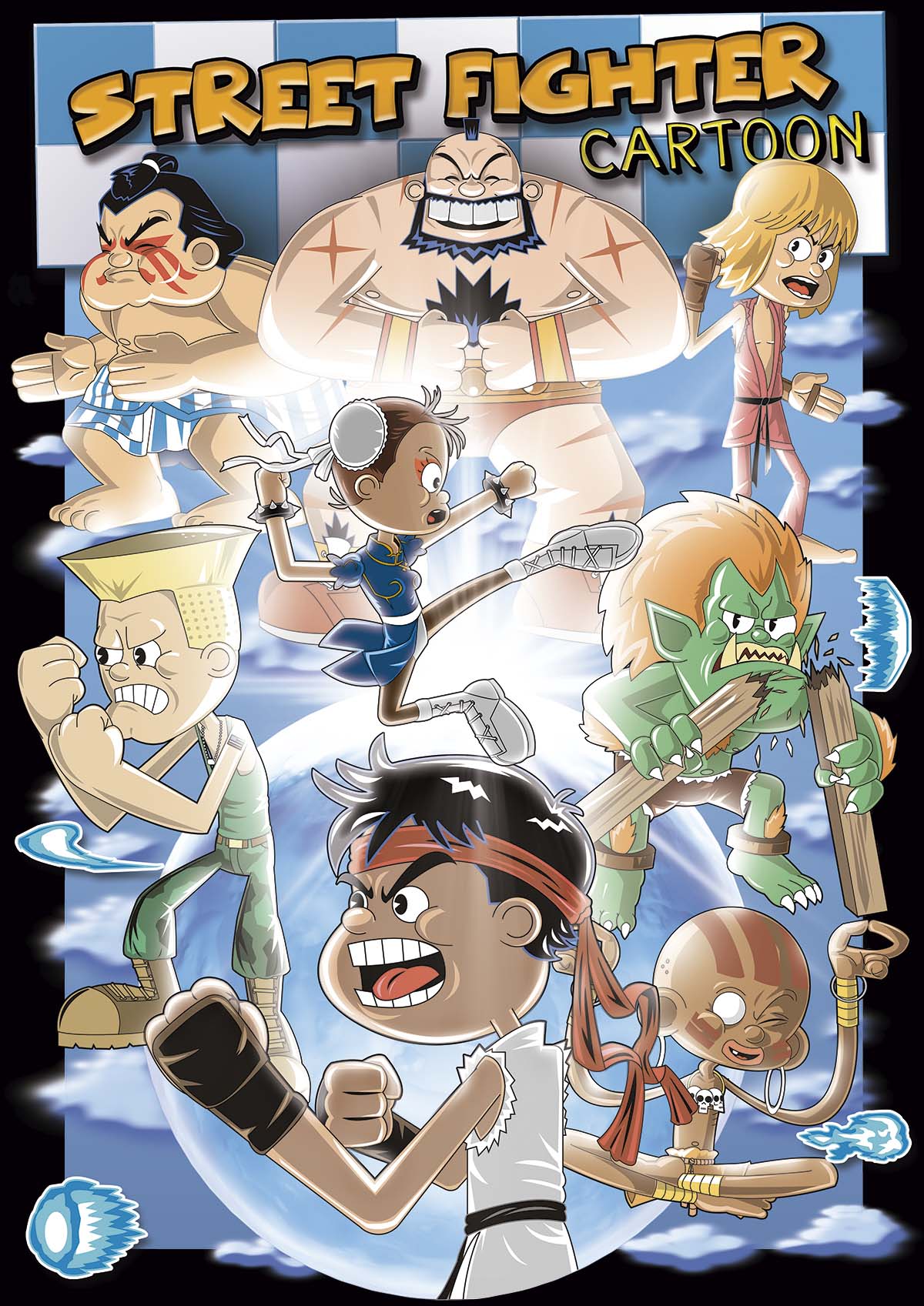Camiseta Street Fighter Cartoon