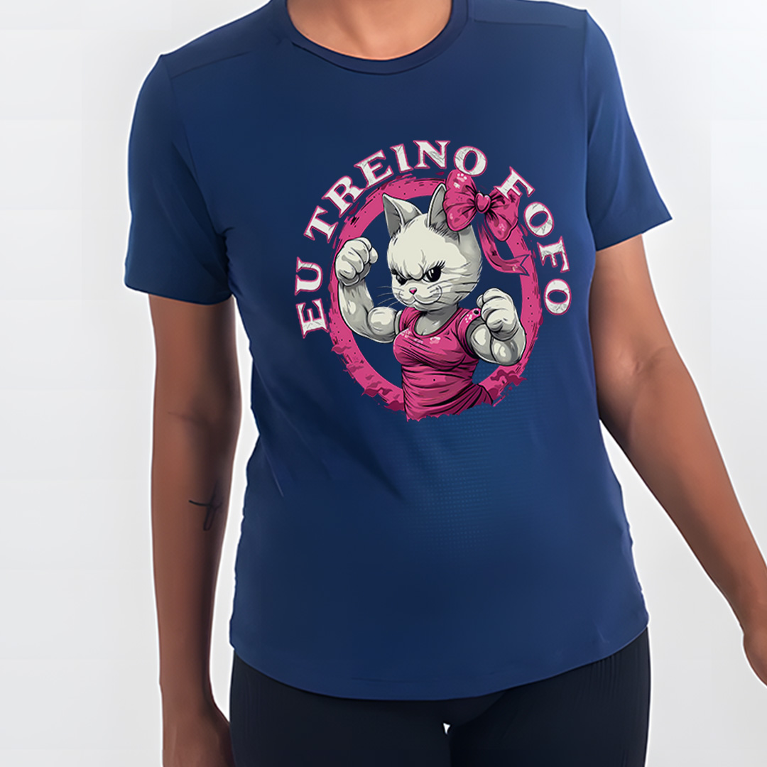 Gatinha Treino Fofo | Camiseta Feminina Sport UV