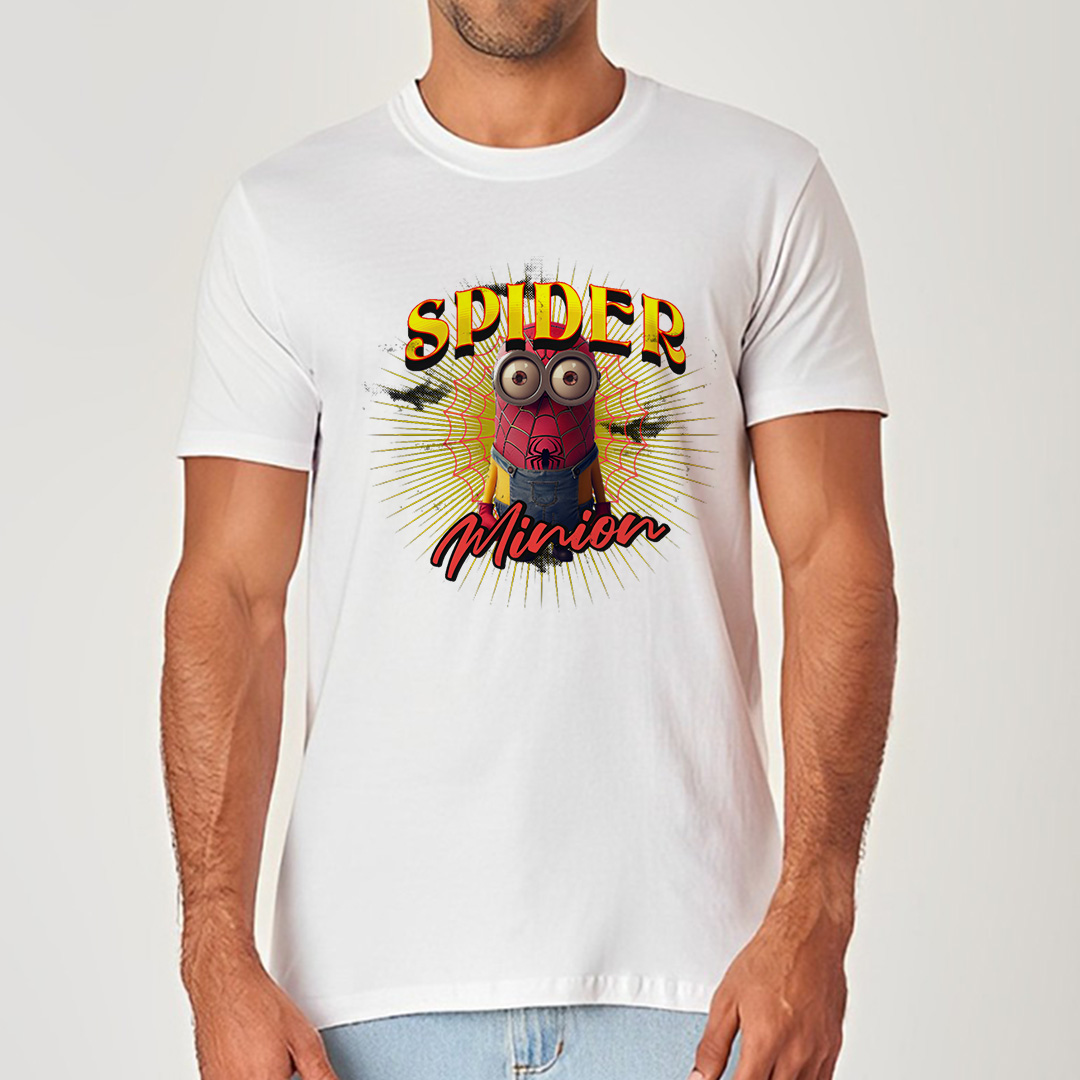 Spider Minion | Minions e Homem Aranha - Camiseta Unissex