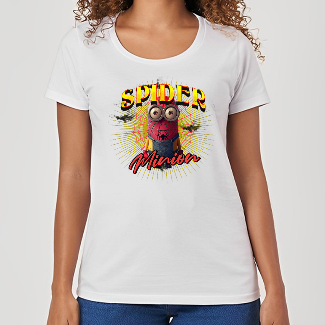 Spider Minion | Minions e Homem Aranha - Camiseta Feminina