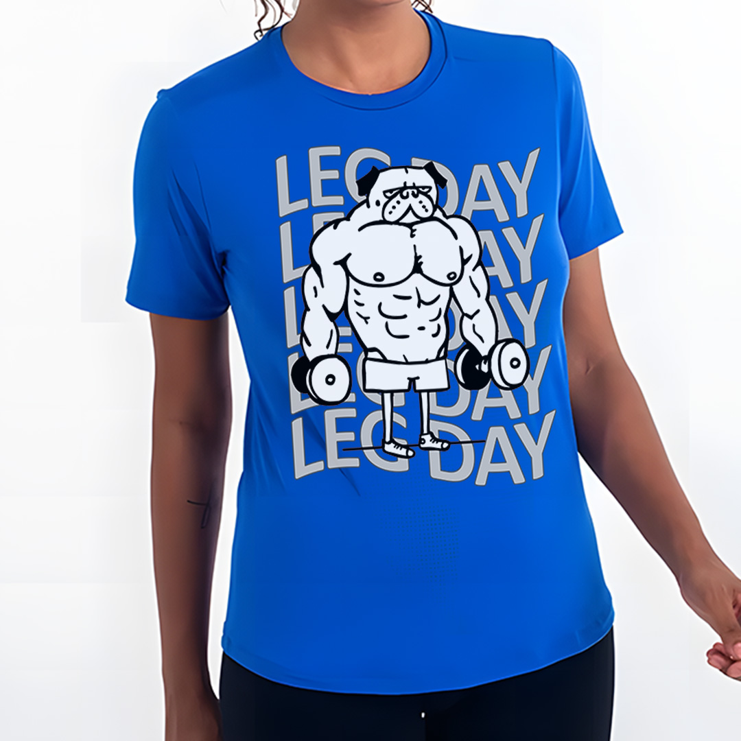 Dog Leg Day | Camiseta Feminina Sport UV