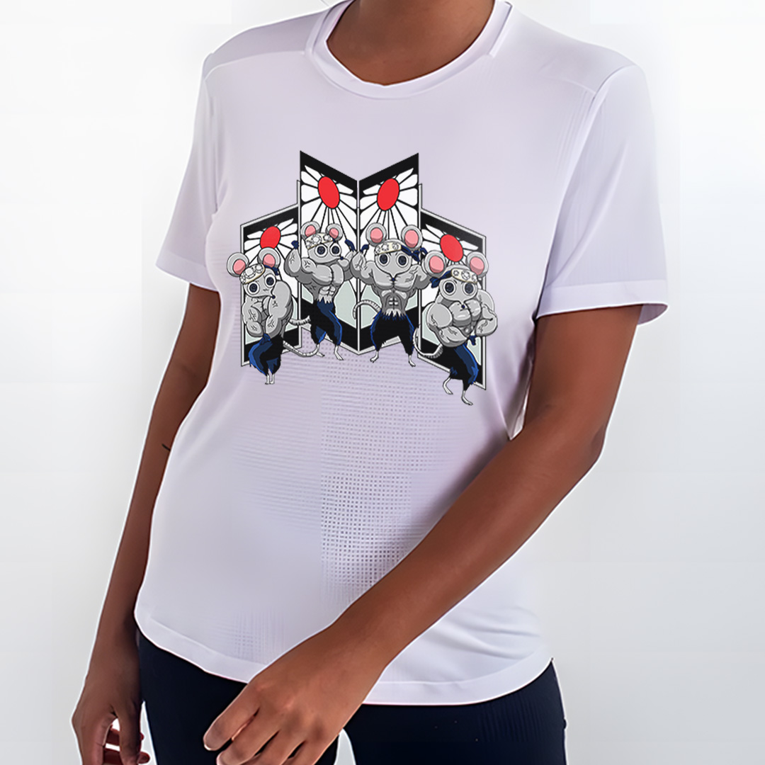 Rato de Academia V3 - Ratos Demon Slayer | Camiseta Feminina Sport UV