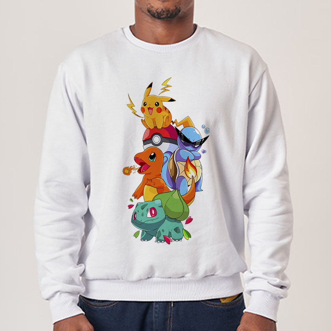 Quarteto Pokemon 1 Geração | Moletom