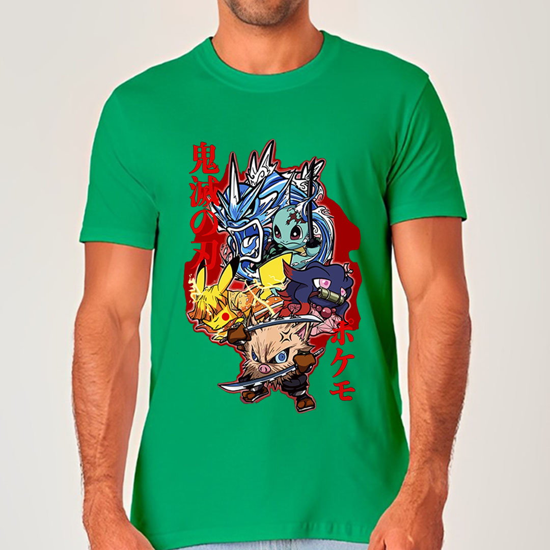 Pokemons em Demon Slayer | Camiseta Unissex