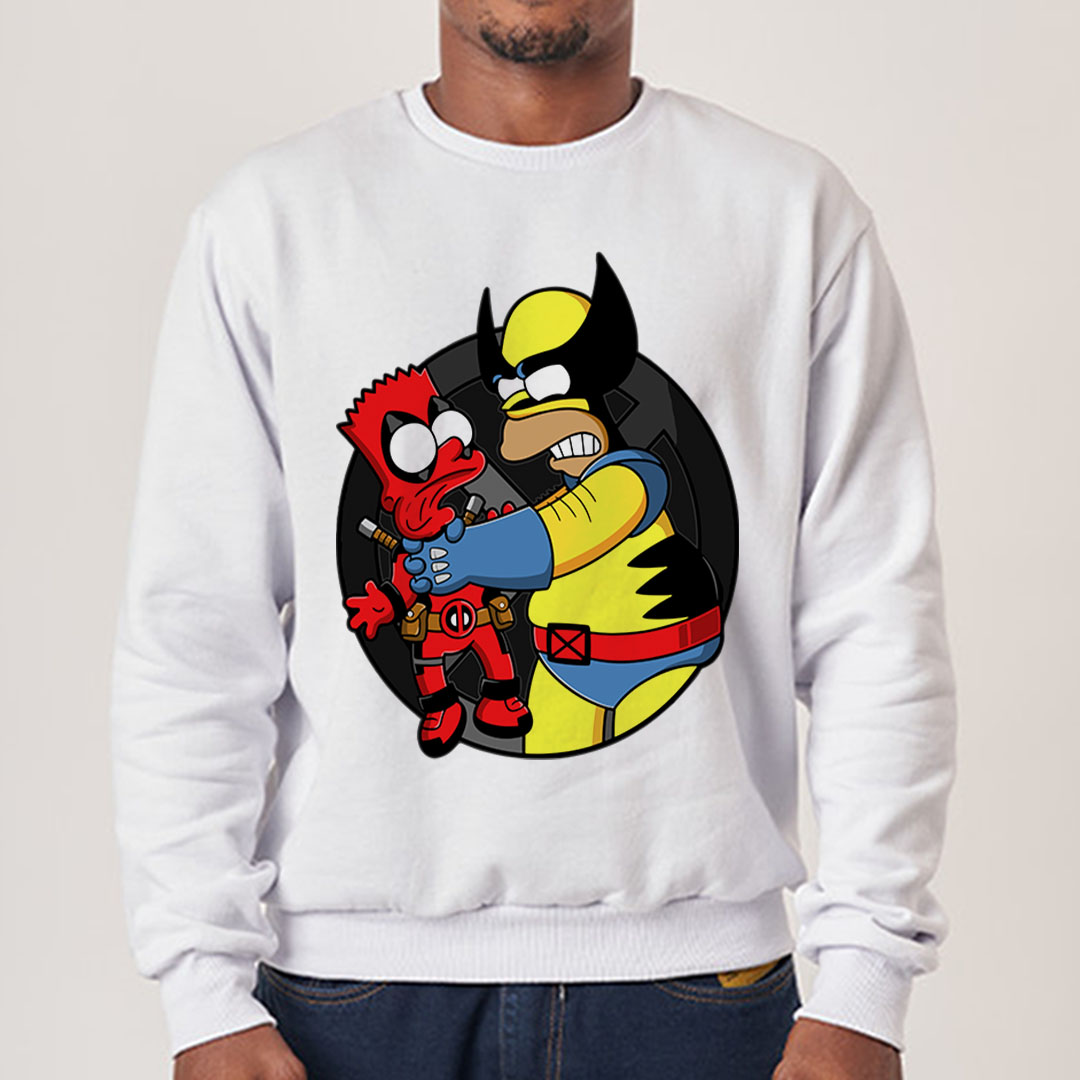 Deadpool e Wolverine em Os Simpsons | Moletom