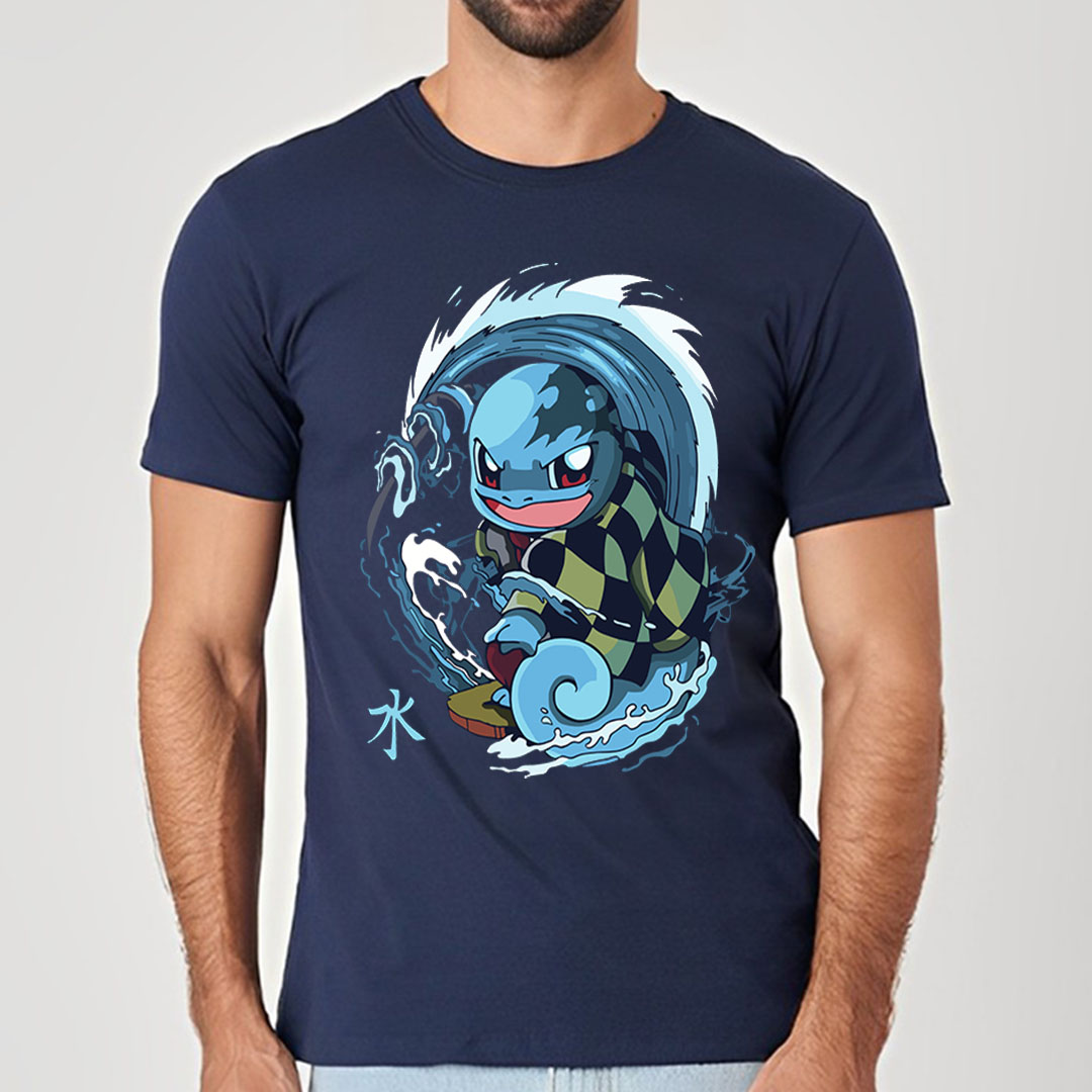 Squirtle em Demon Slayer | Camiseta Unissex