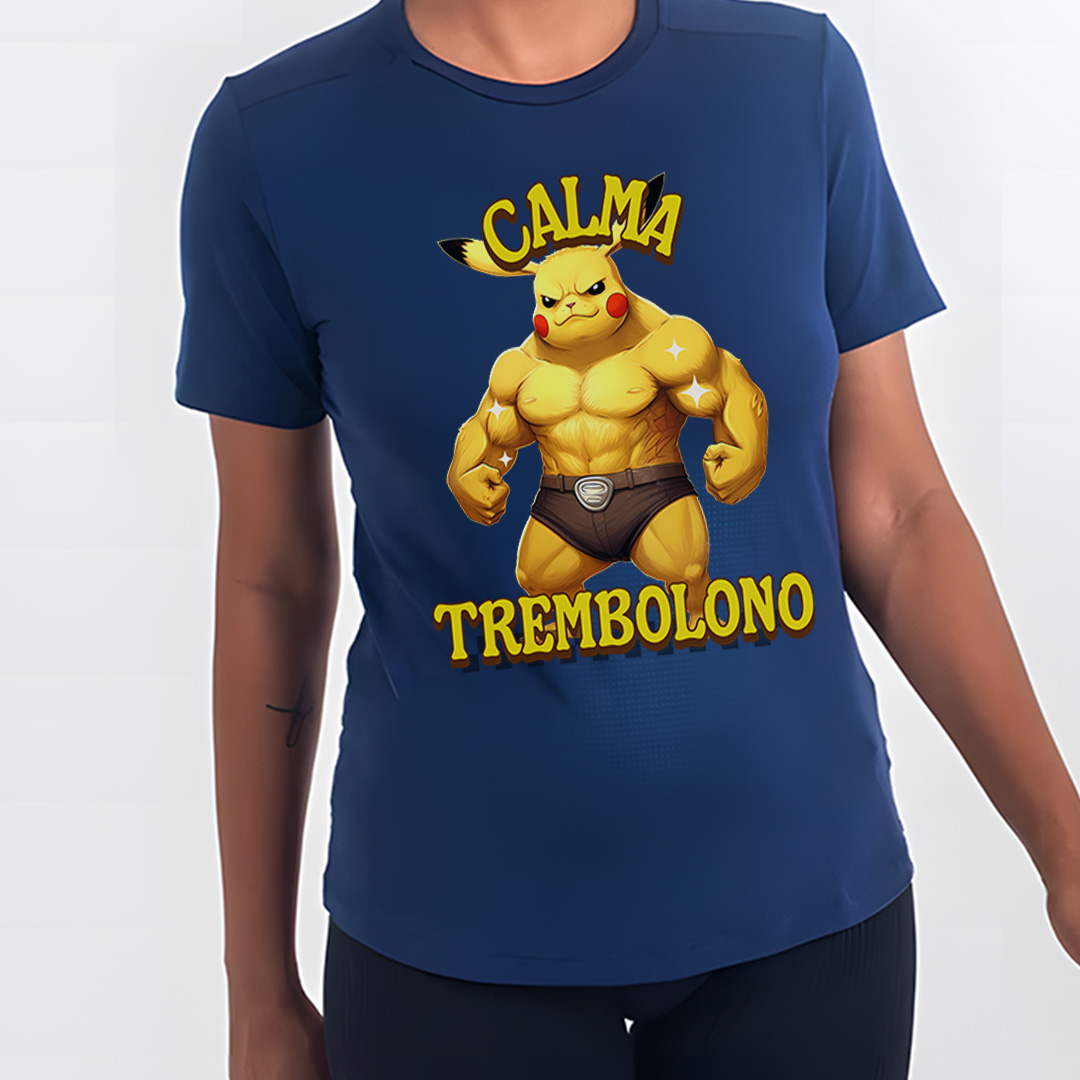 Pikachu Calma Trembolono - Pokemon | Camiseta Feminina Sport UV