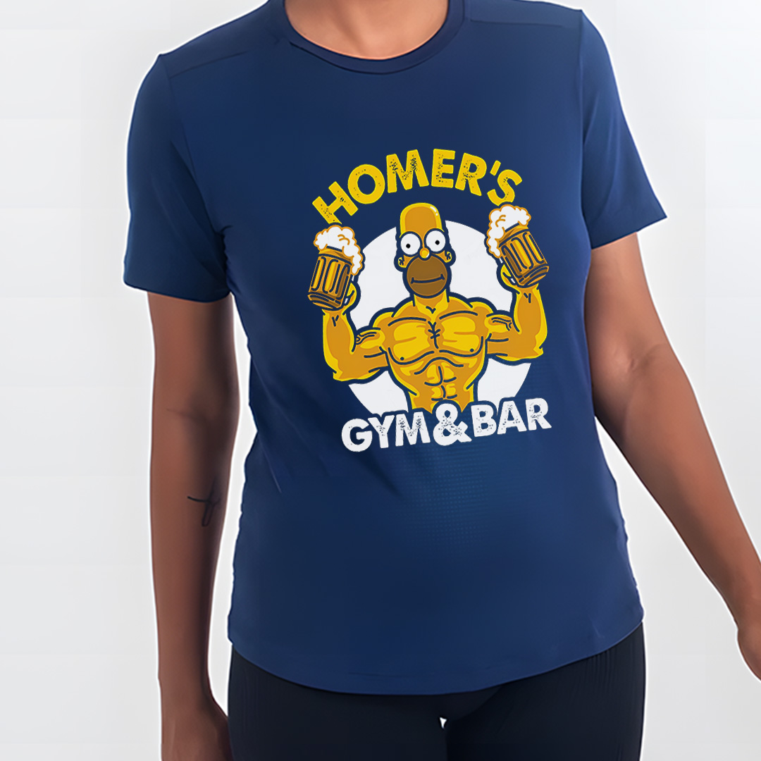 Homer Simpson Musculoso | Camiseta Feminina Sport UV