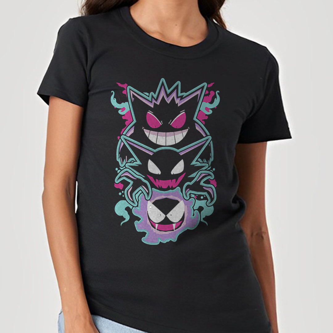 Gastly, Haunter e Gengar - Pokemon | Camiseta Feminina