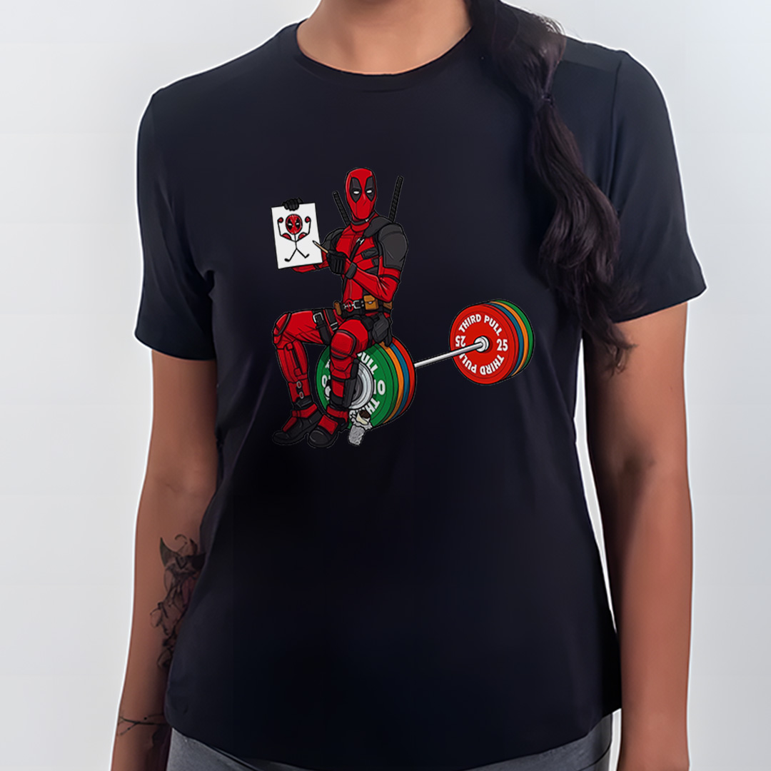 Deadpool Treino de Perna v2 | Camiseta Feminina Sport UV