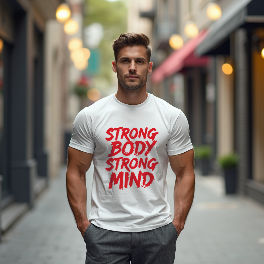 CAMISETA PIMA - STRONG BODY, STRONG MIND