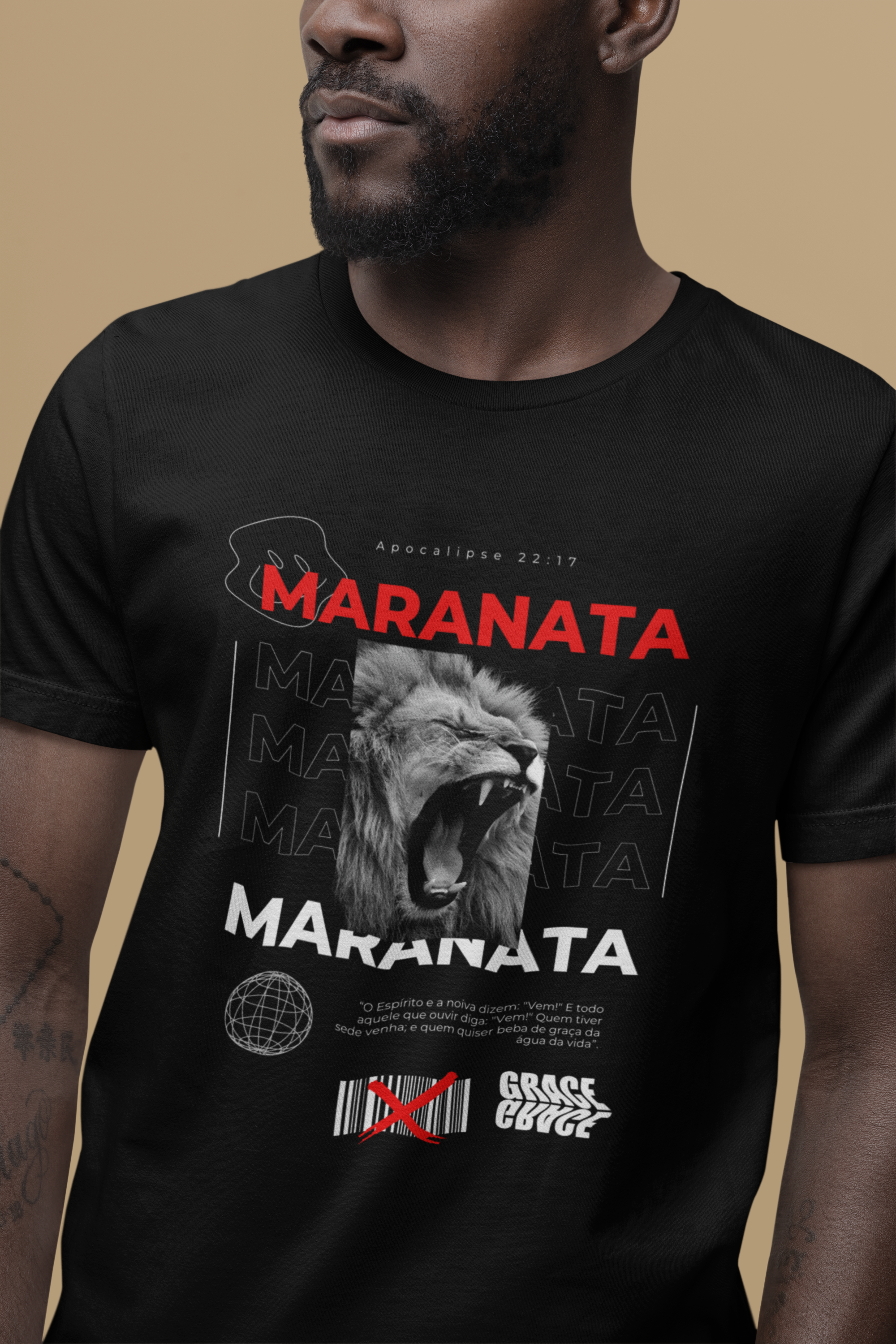 Camiseta Unissex Maranata - Classic preta