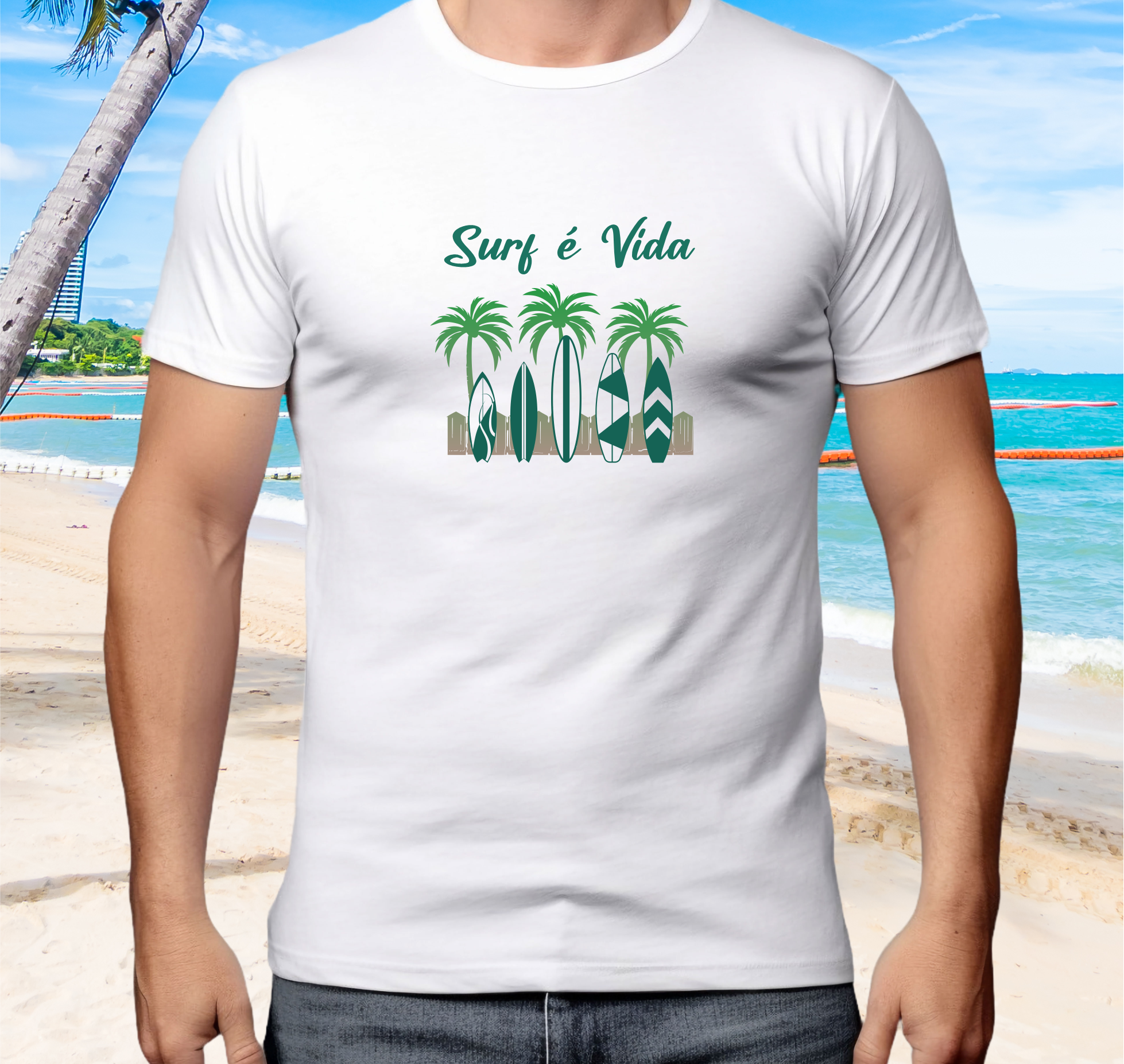 Camiseta Surf é Vida Prancha - Ref 303