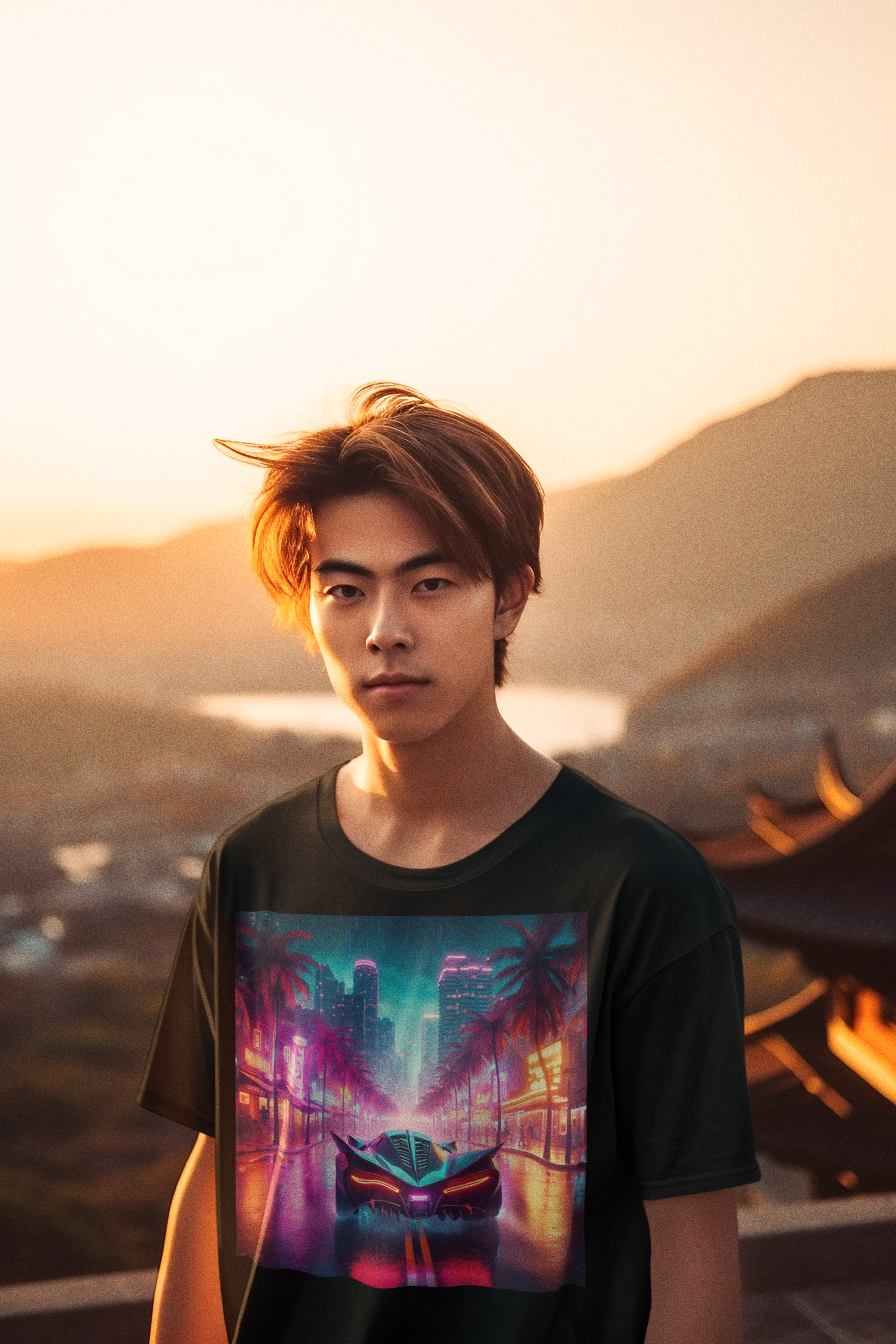 Miami at Night - Unissex T-Shirt