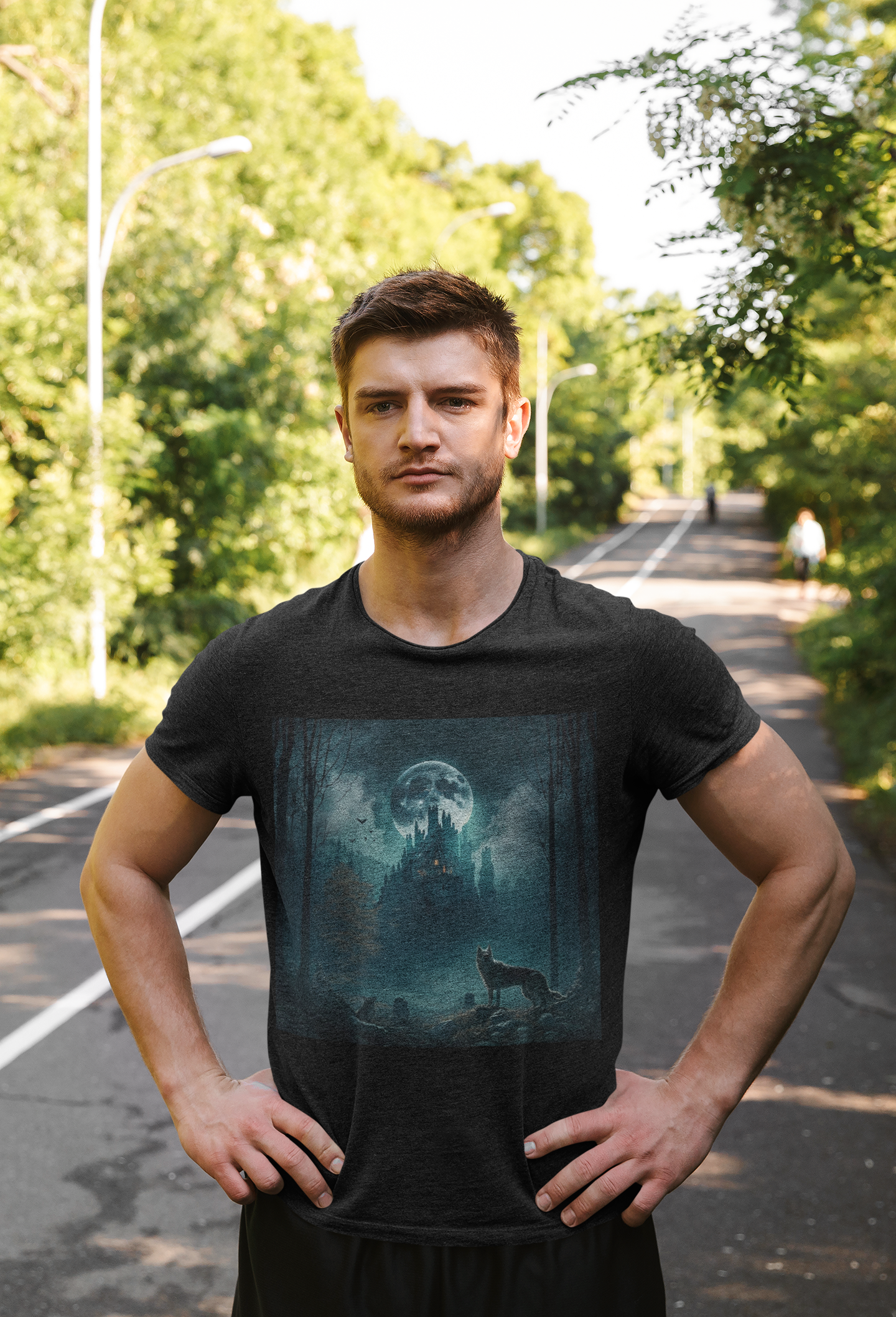 Wolf in a Castle II  - Unissex T-Shirt