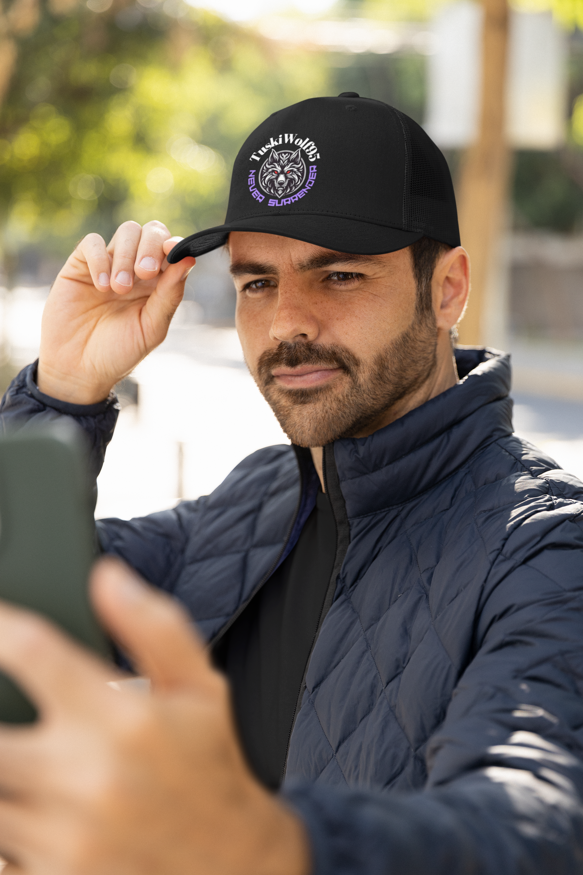 Boné Americano com Rede - TuskiWolf95 Blue