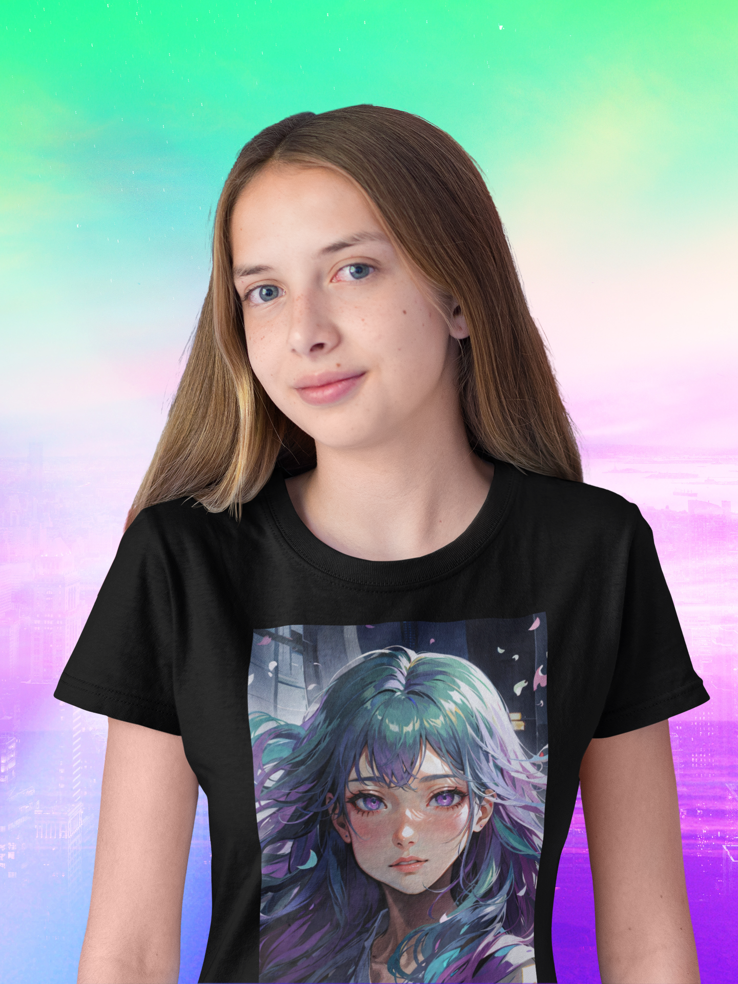 Blue Hair Girl - Unissex T-Shirt