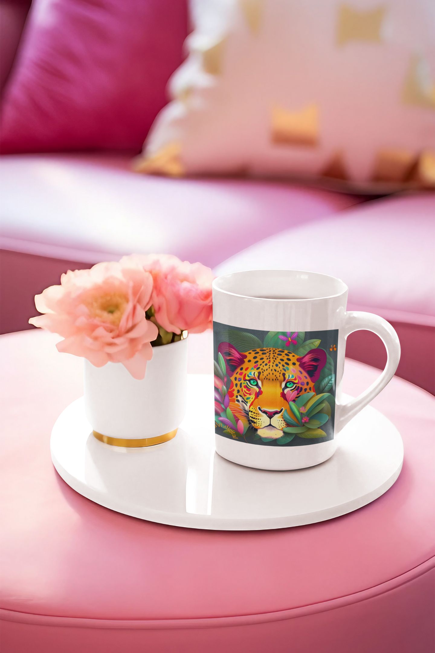 Caneca Face do Jaguar 03/04# (Lado 2 rosa)