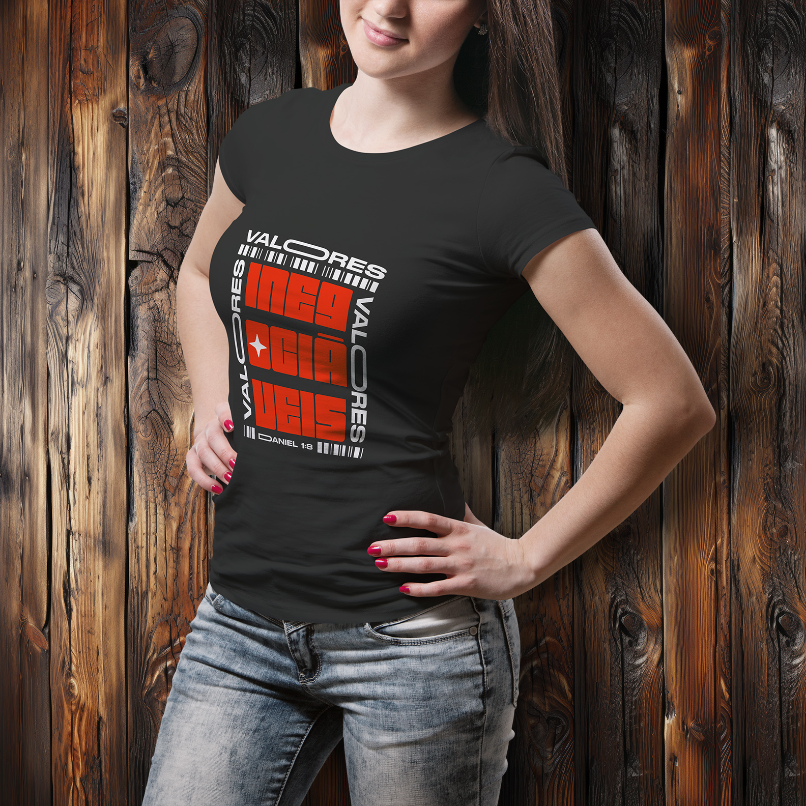 Nome do produto: Camiseta Feminina - Valores Inegociáveis