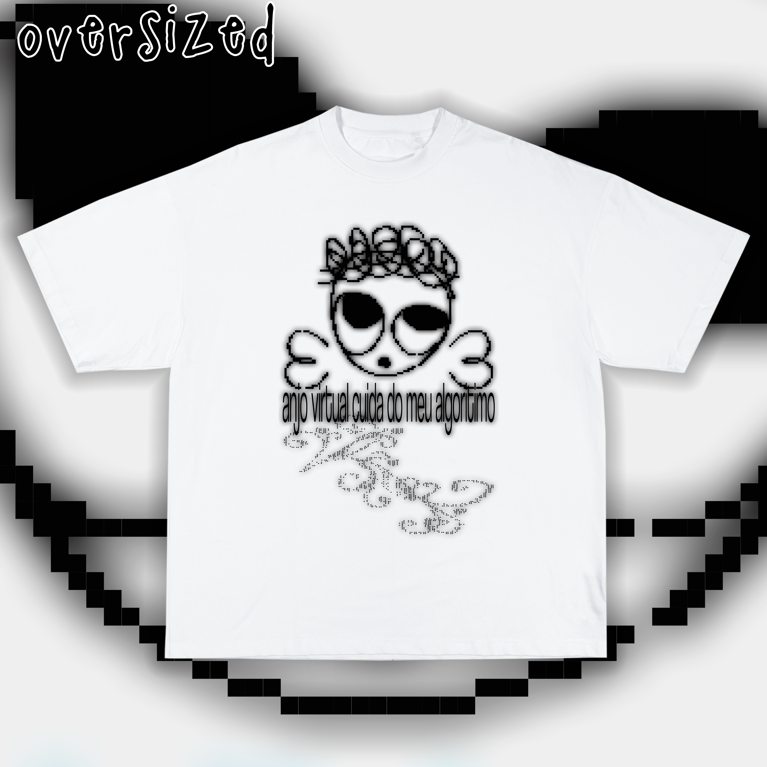Camiseta Oversized 'anjo virtual'