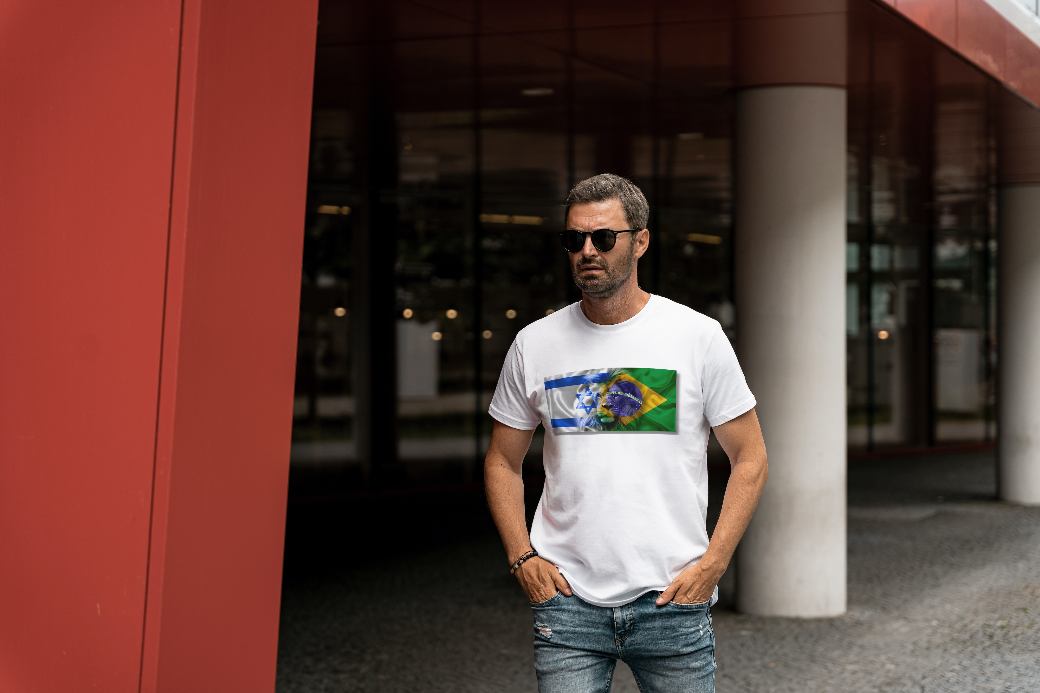 Camiseta Masculina Brasil Israel