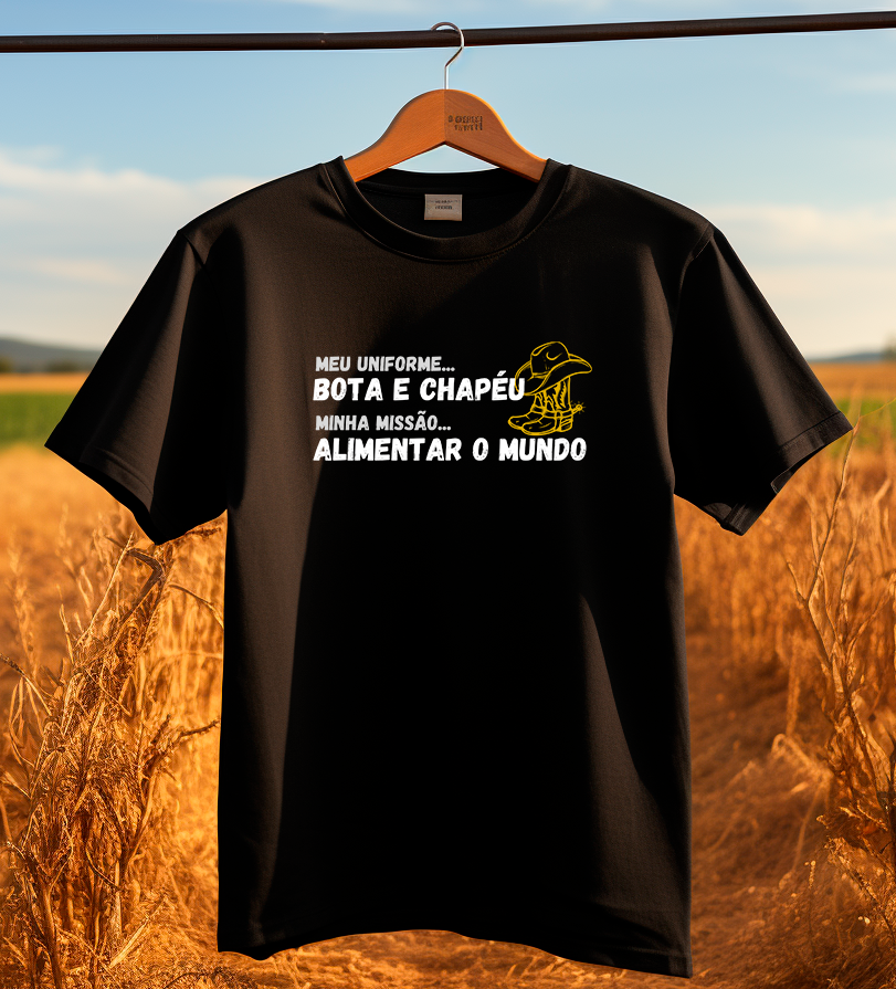 TSHIRT MISSÃO ALIMENTAR O MUNDO