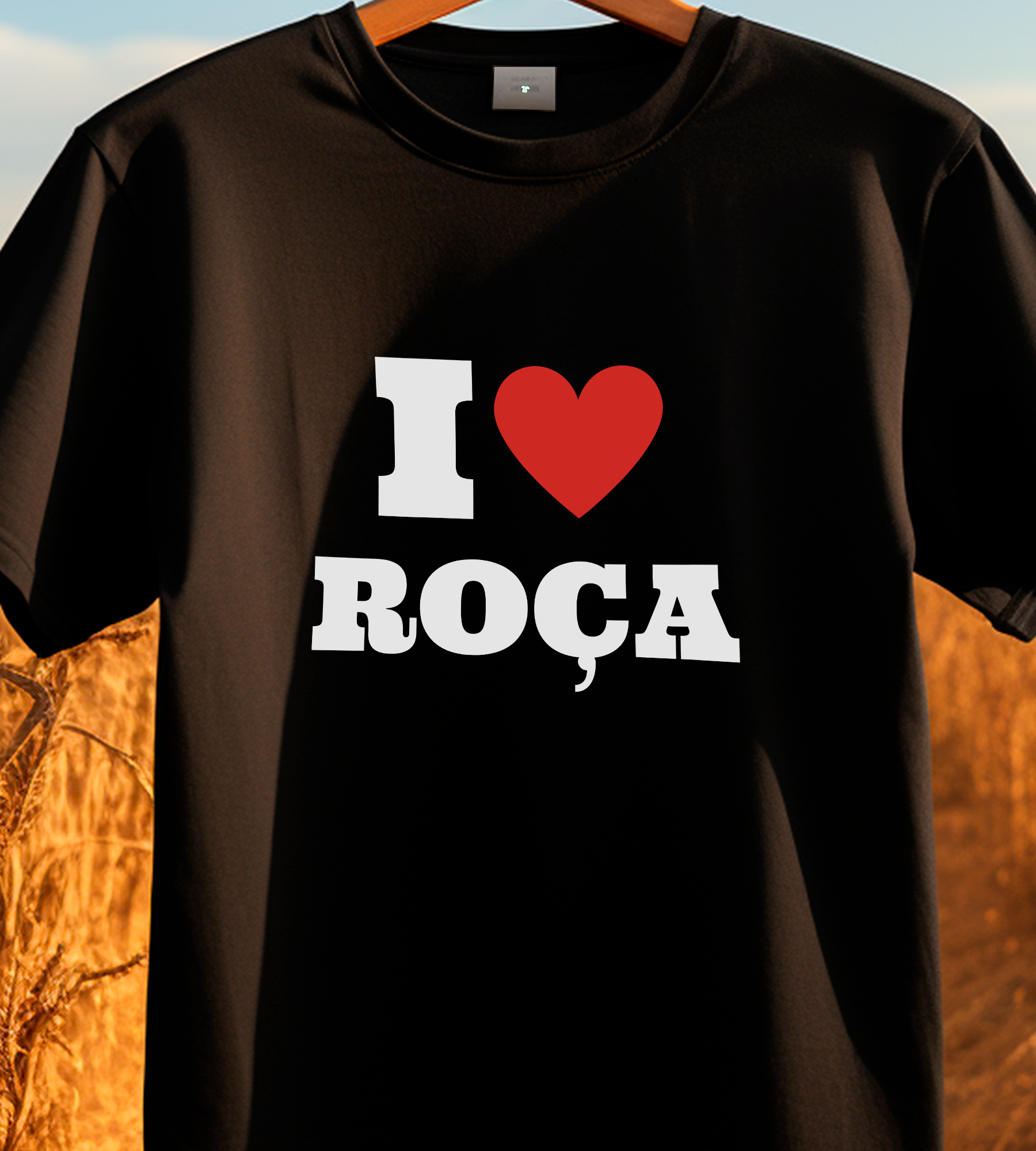 TSHIRT I LOVE ROÇA - ESCURA
