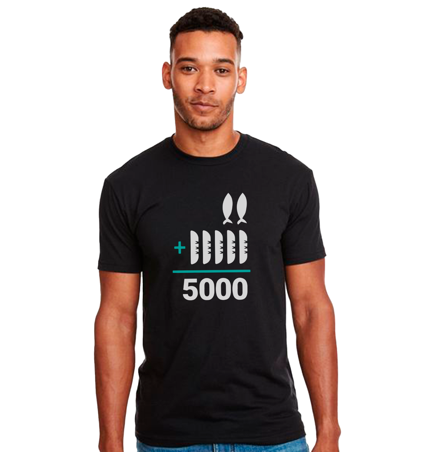 Camiseta 2+5=5000 | Preta | The Chosen / Unissex