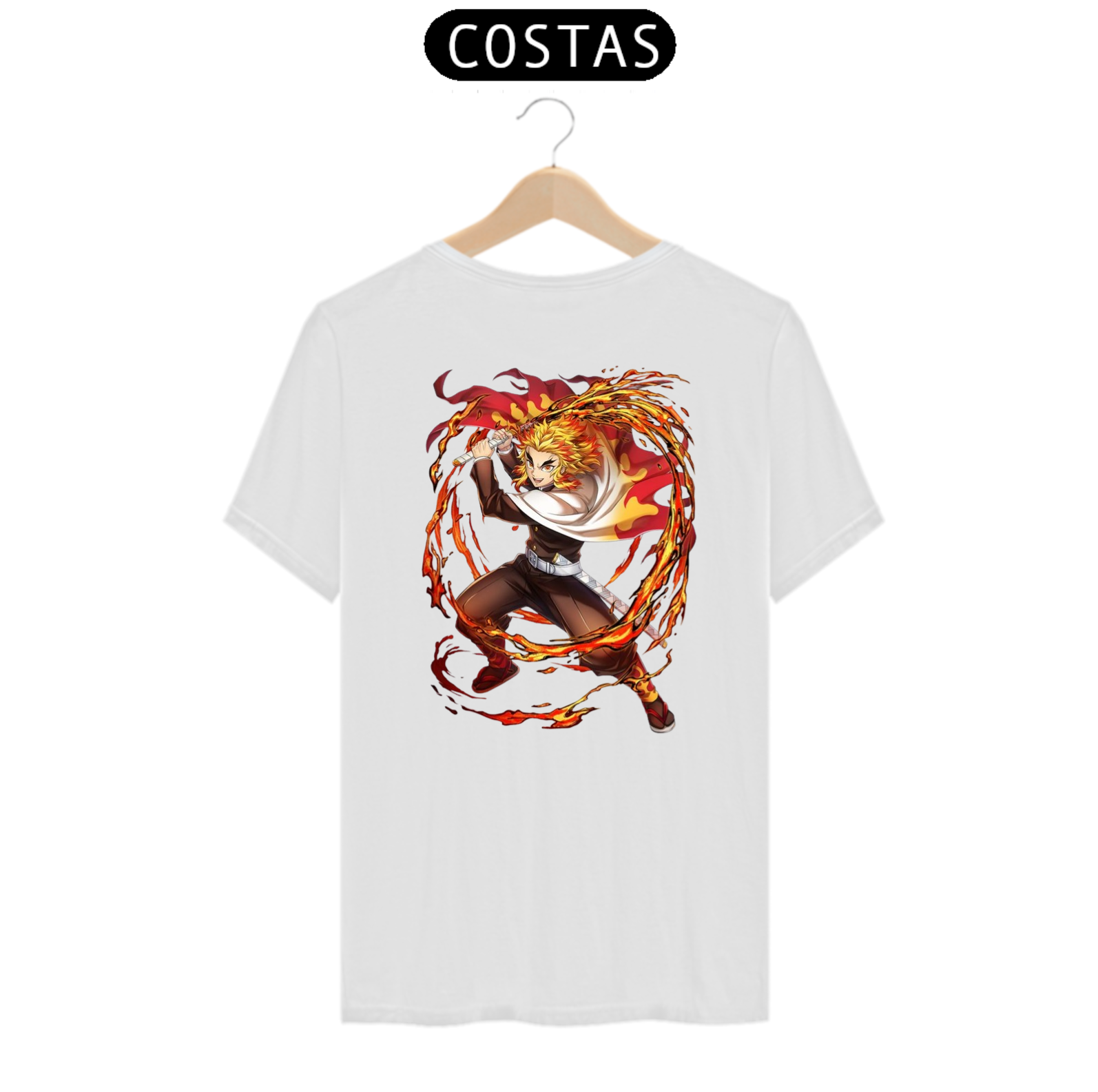 Nome do produto: Camiseta Kyojuro Rengoku | Pilar das Chamas | Demon Slayer