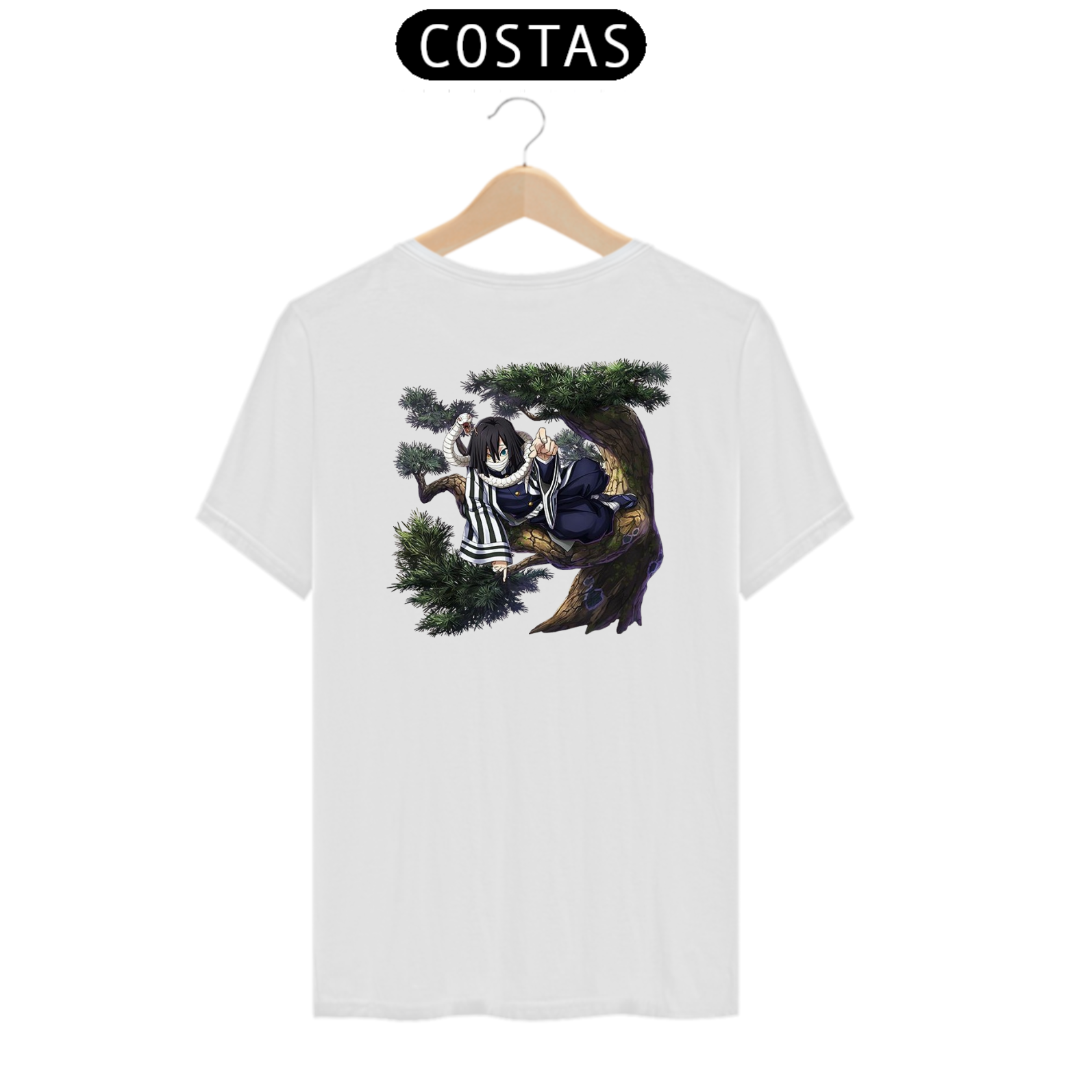 Camiseta Iguro Obanai | Pilar da Cobra | Demon Slayer