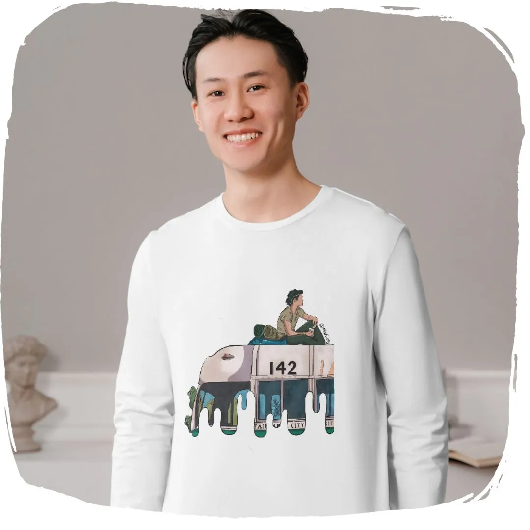 Moletom Fechado Ellart Na Natureza Selvagem Ônibus Mágico