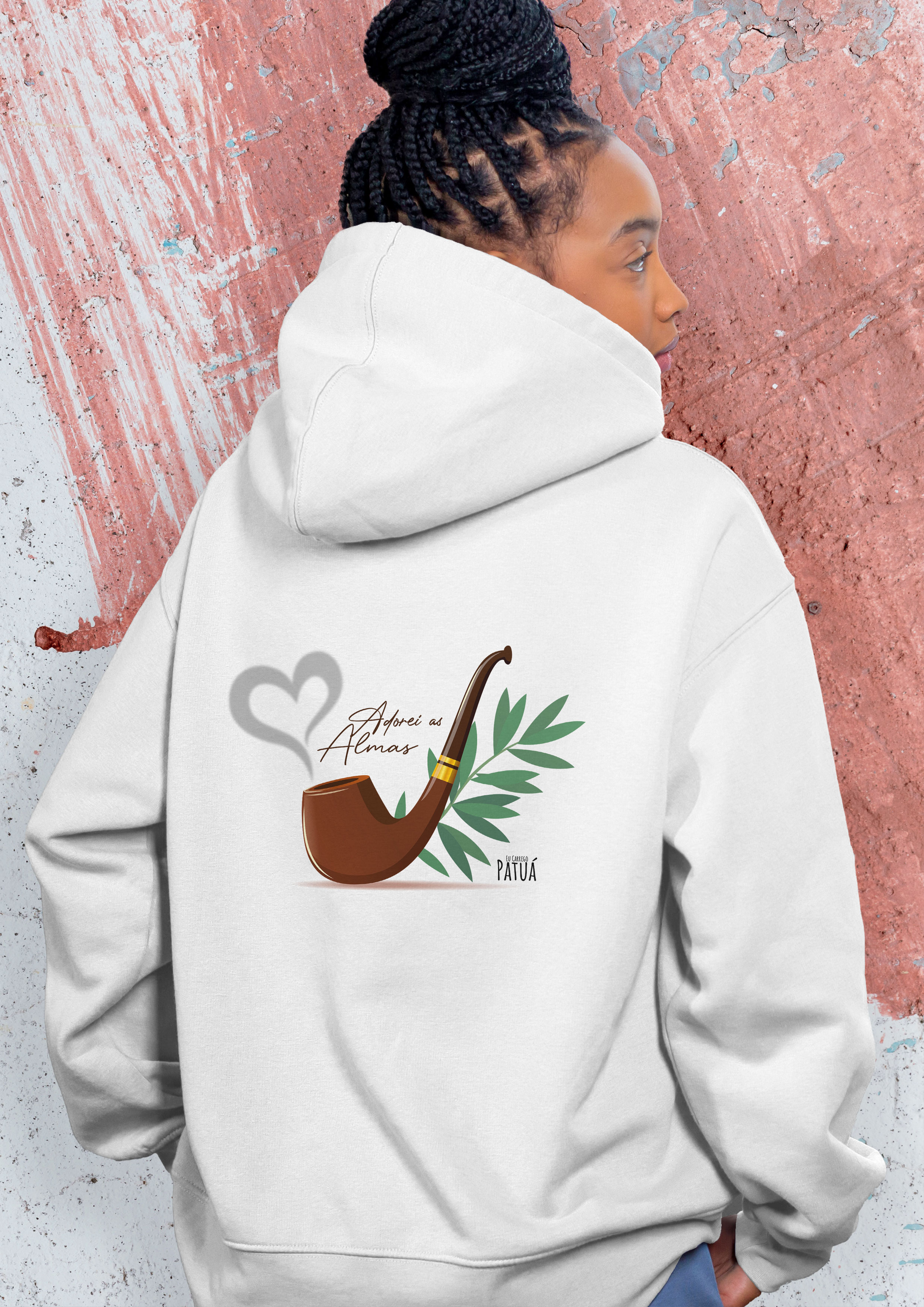 Coleção Símbolos & Elementos - Moletom com Zíper Preto-Velho