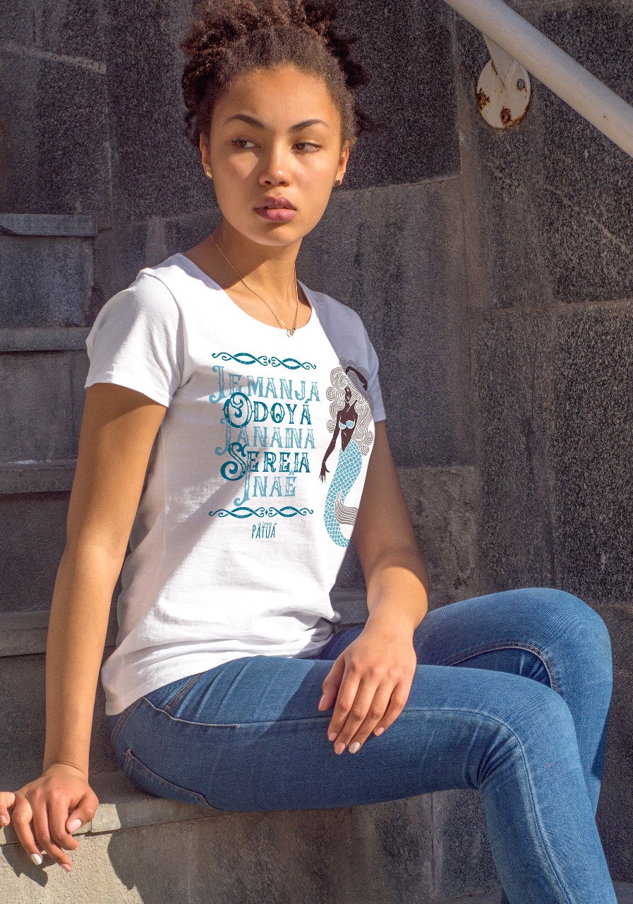 Coleção Ponto Cantado - Baby Long Frente Classic Iemanjá