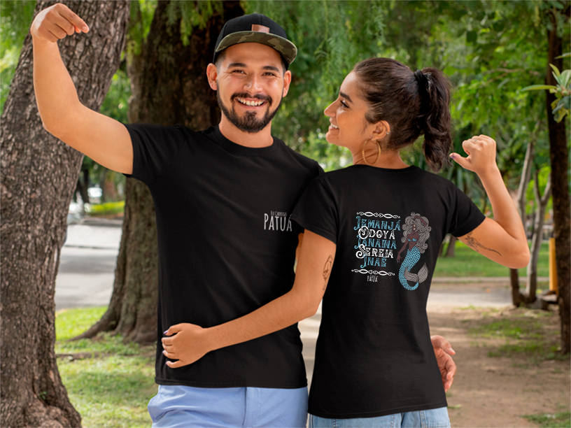 Coleção Ponto Cantado - T-Shirt Classic Frente & Verso Iemanjá