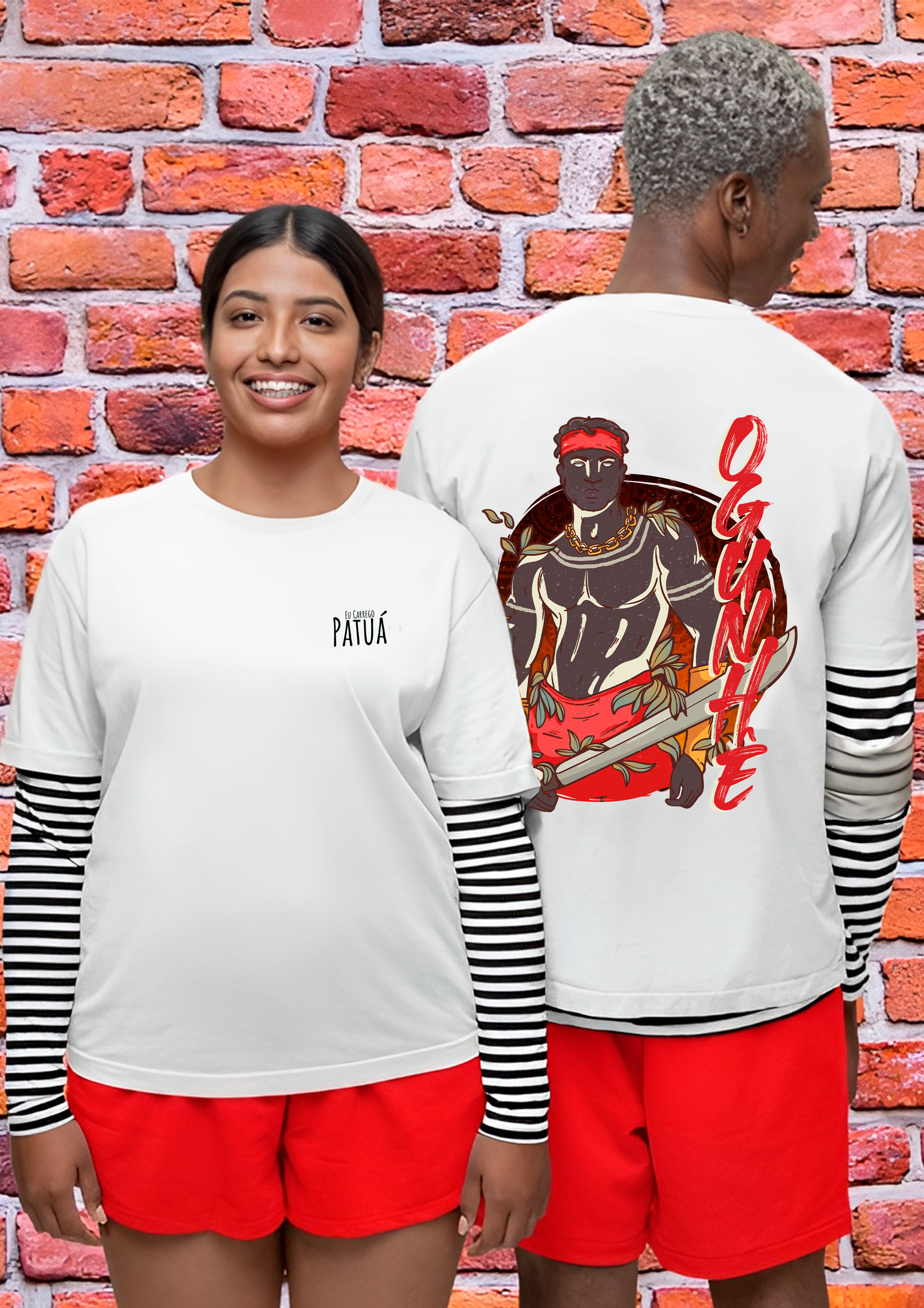 Coleção Orixás & Entidades - T-Shirt Classic Frente & Verso Ogum