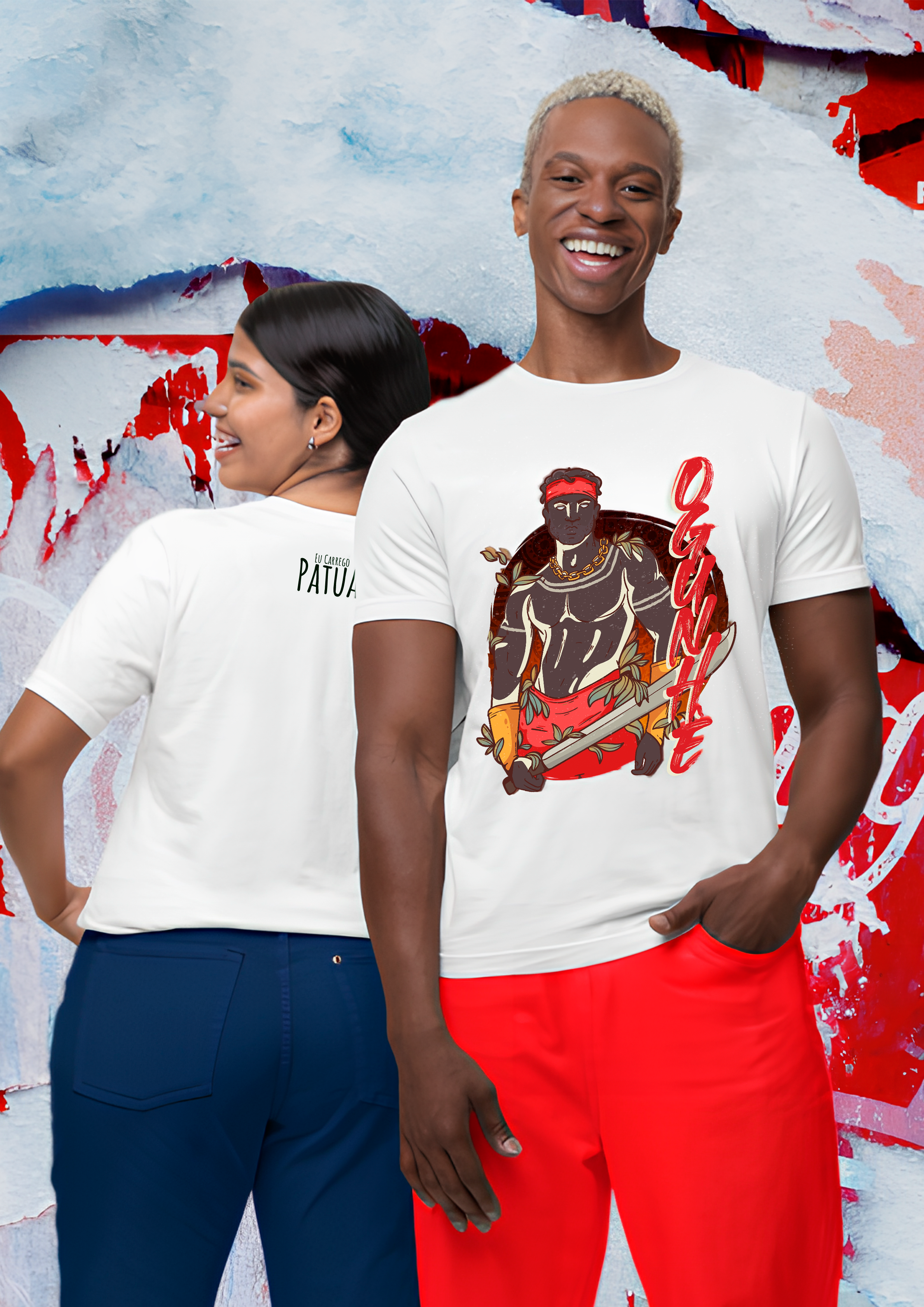 Coleção Orixás & Entidades - T-Shirt Classic Frente & Verso Ogum