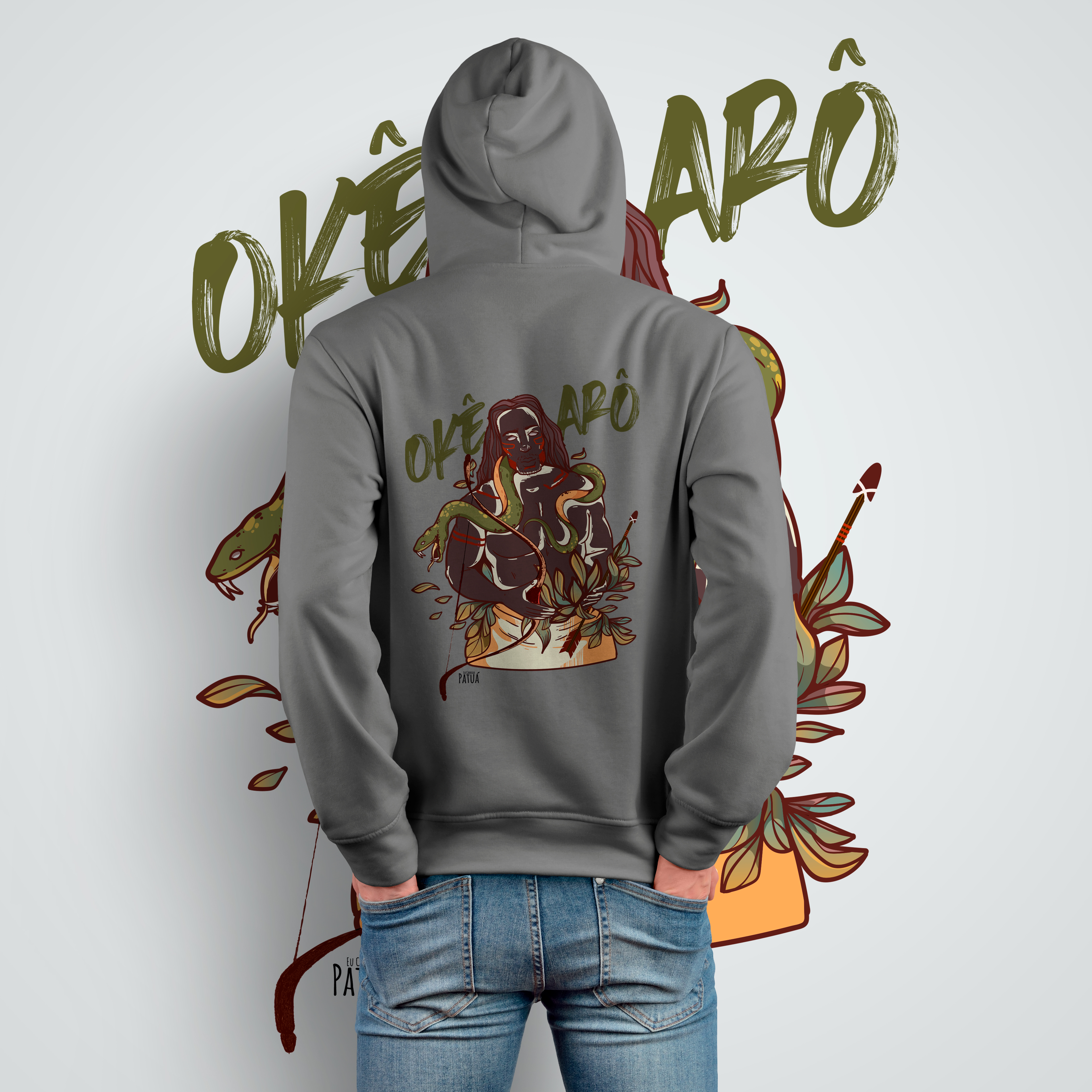 Coleção Orixás & Entidades - Moletom com Zíper Oxóssi