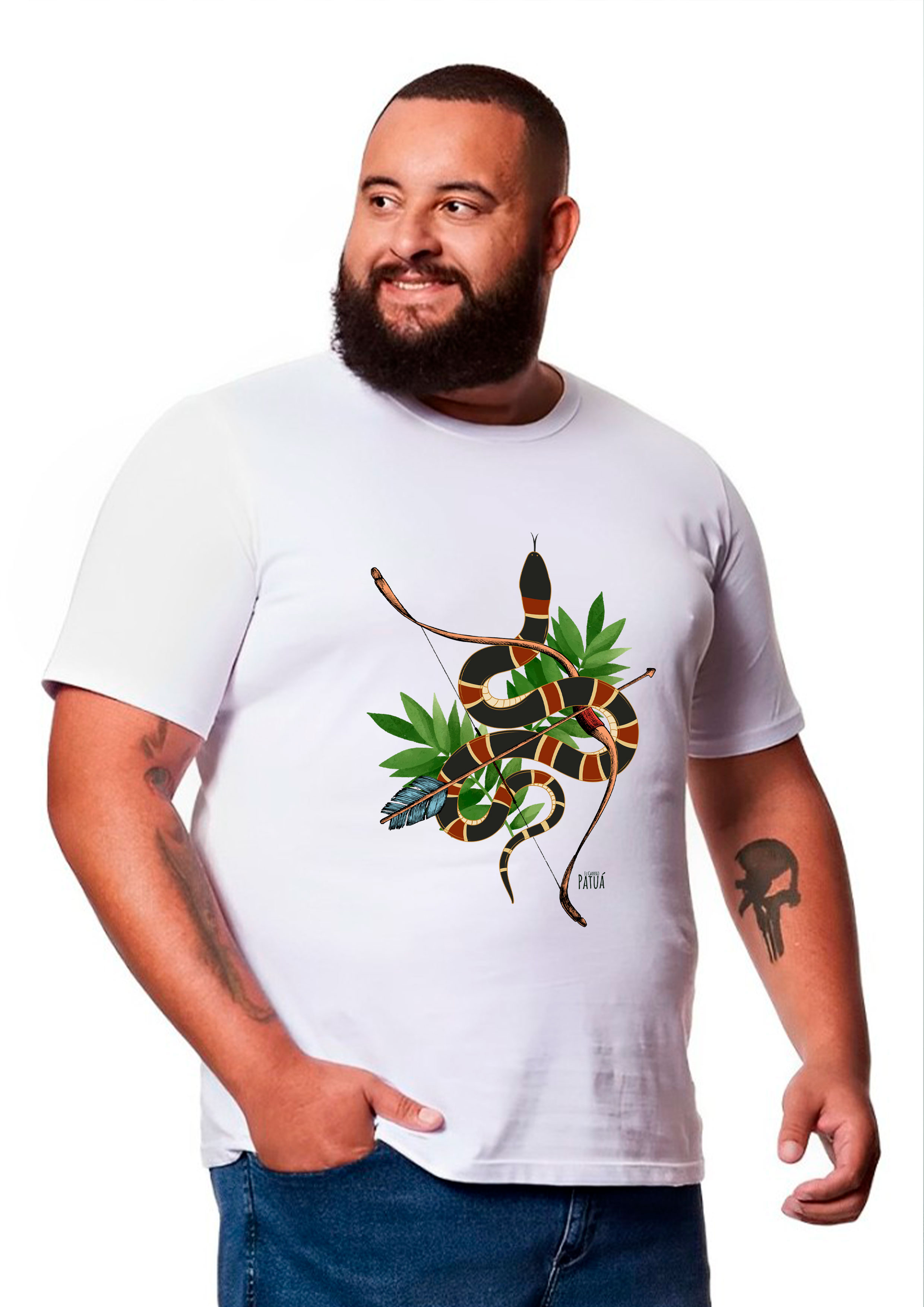 Coleção Símbolos & Elementos - Frente Classic Plus Size Caboclo Cobra Coral