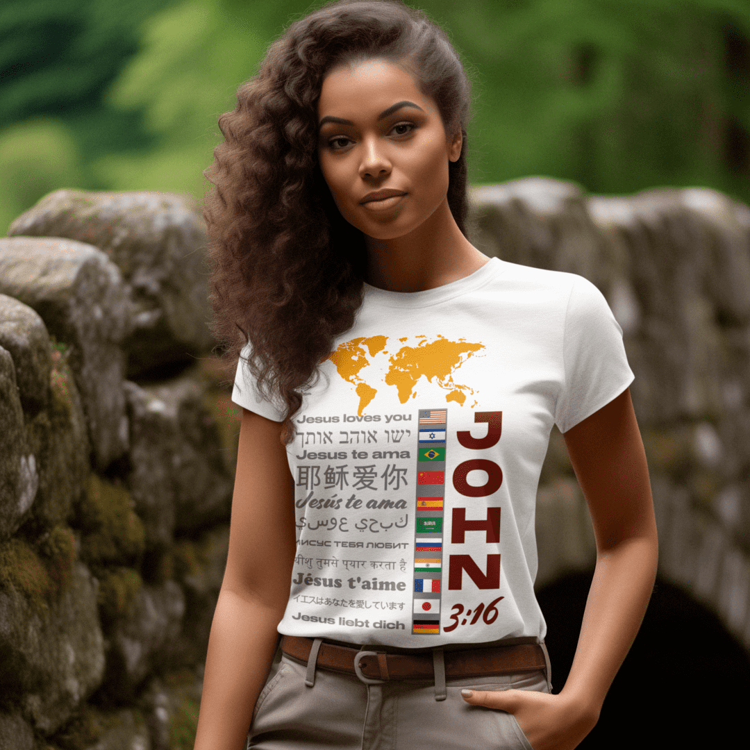 CAMISETA All-Encompassing Love - John 3:16 (Camiseta Feminina)