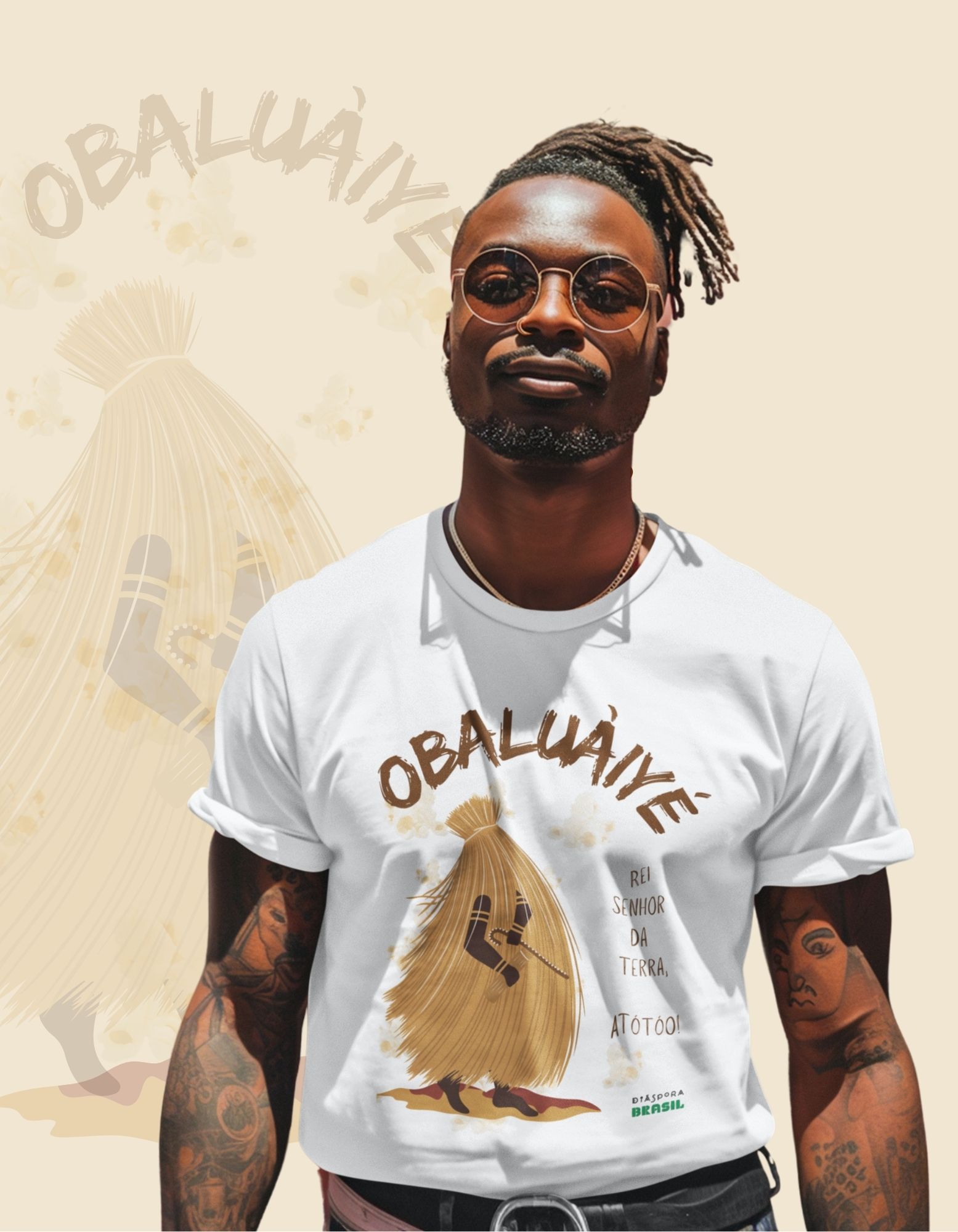 Camiseta Obaluaê - Orixá Rei Senhor da Terra