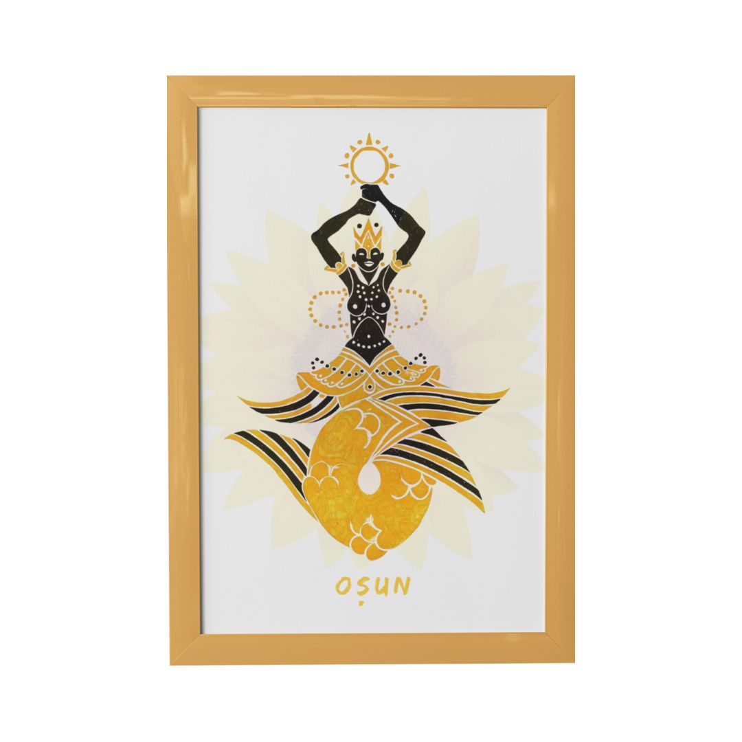 Pôster Oxum Papel Fotográfico e Tela Canvas (Quadro de Tecido Sintético)