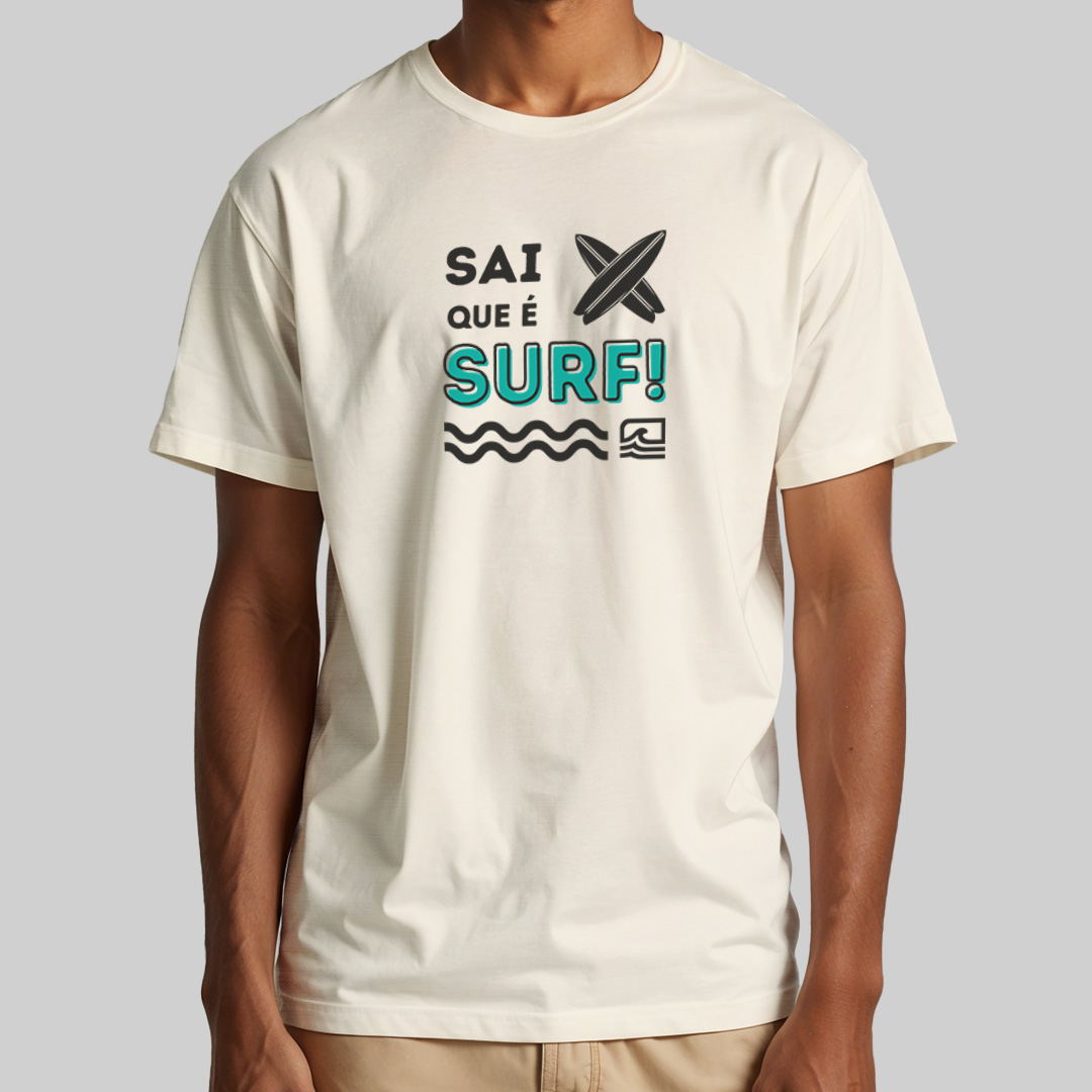 Camiseta Prime - Sai que é Surf (Branca) - Essence Surf