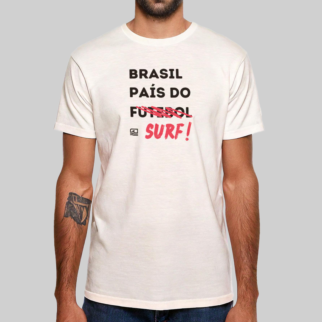 Camiseta Prime - Brasil, país do Surf (Branco) - Essence Surf