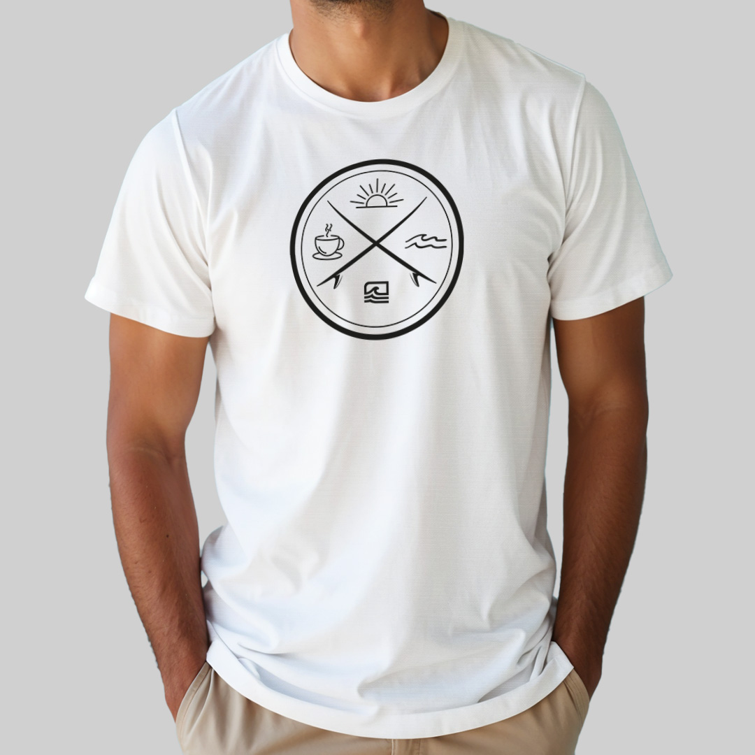 Camiseta Prime - O Ciclo do Surf (Branca) - Essence Surf
