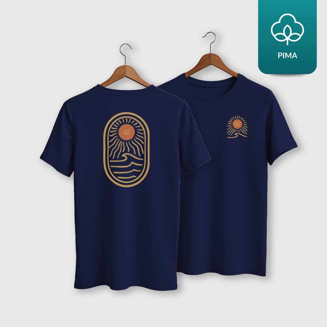 T-Shirt Pima - Golden Waves - Essence Surf