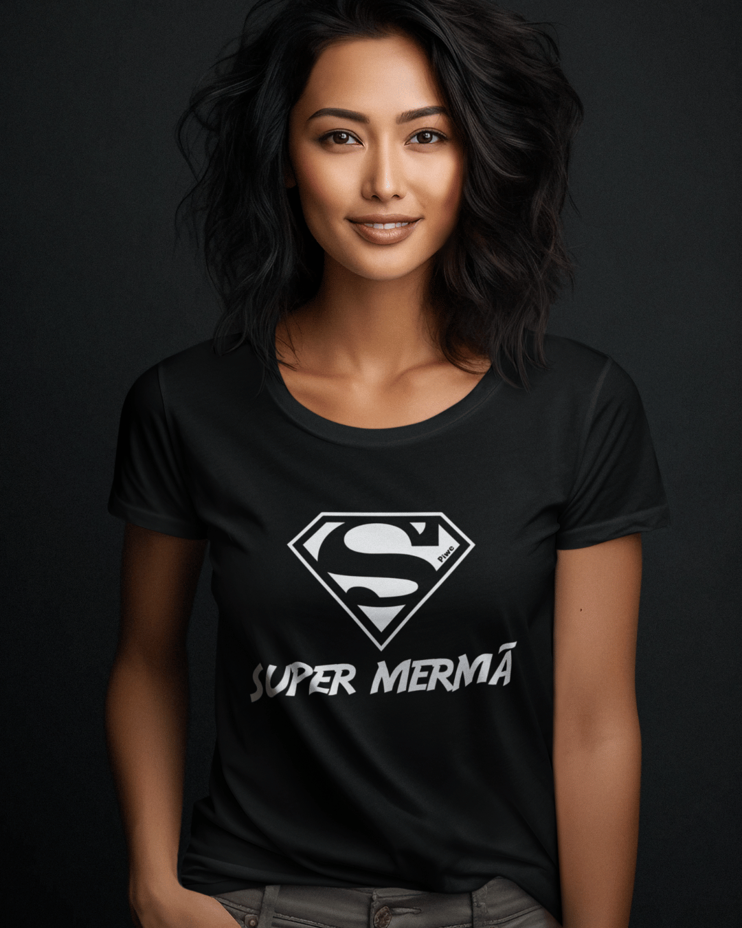 Camiseta Super Mermã Baby Long Feminina