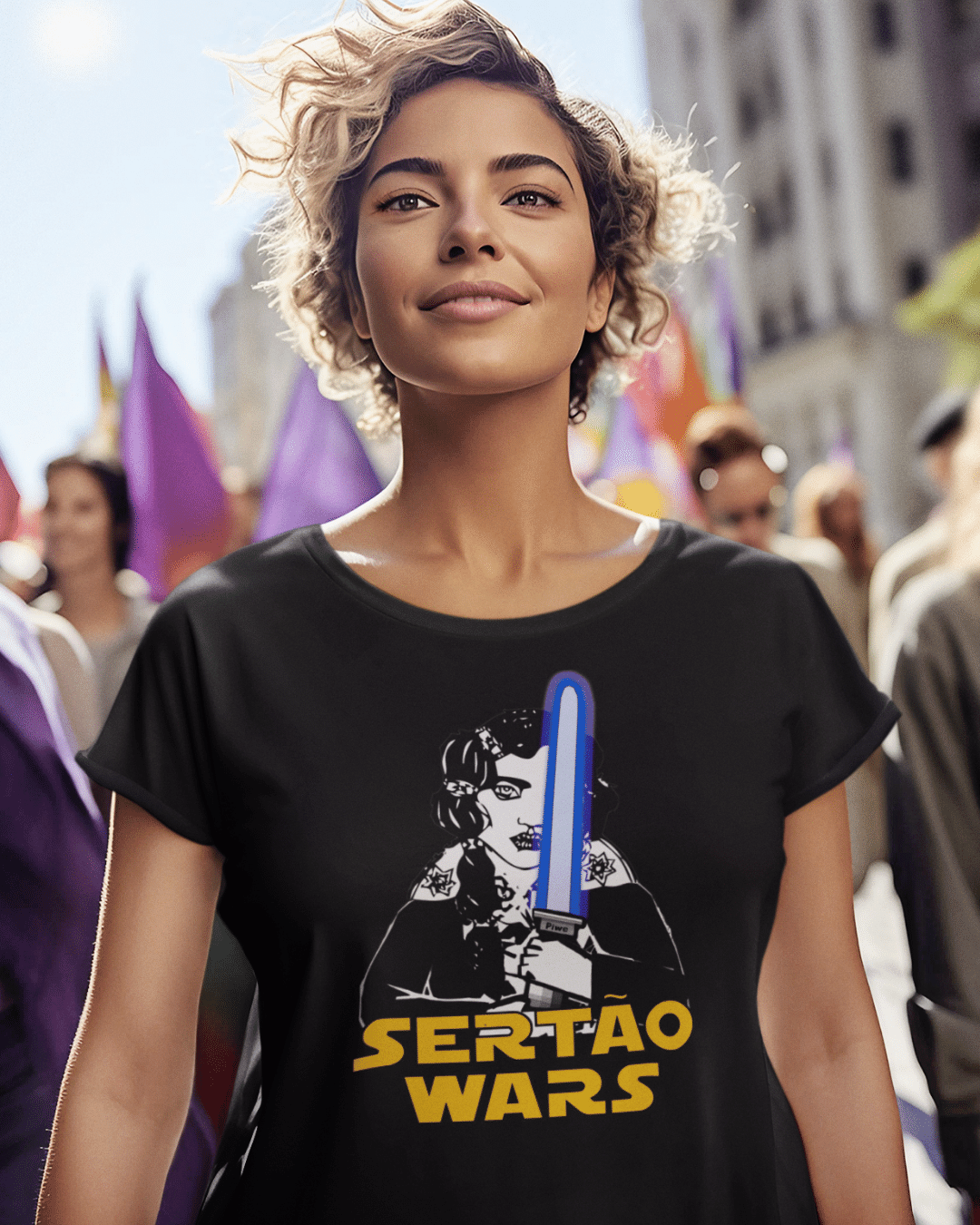 Camiseta Sertão Wars Baby Long Feminina