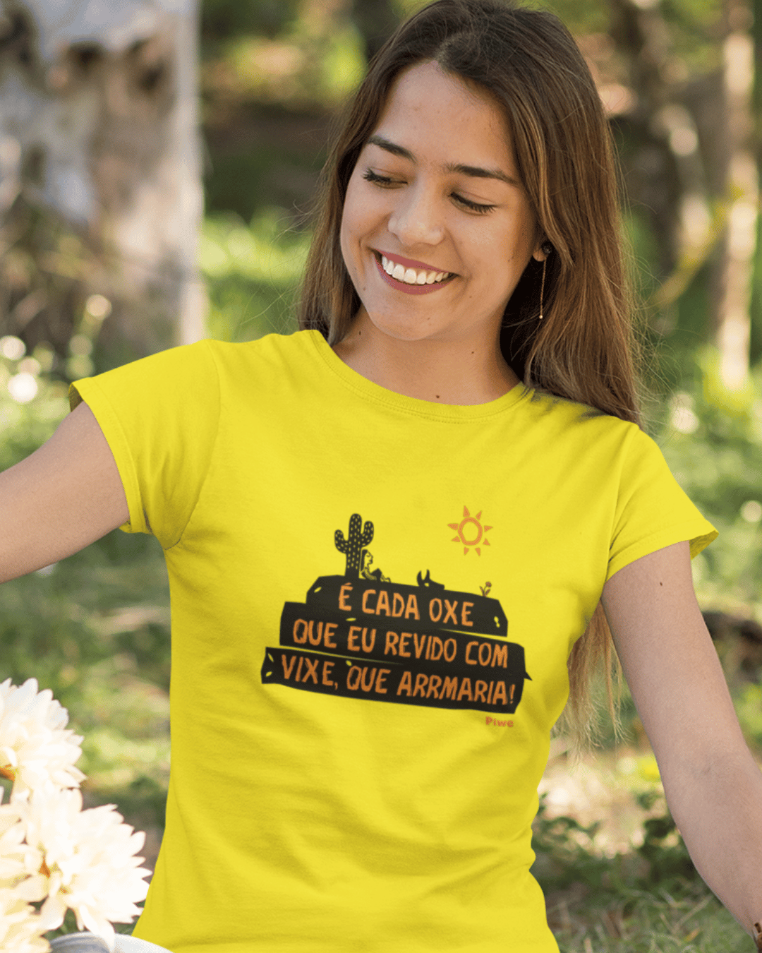 Camiseta É Cada Oxe Baby Long Feminina